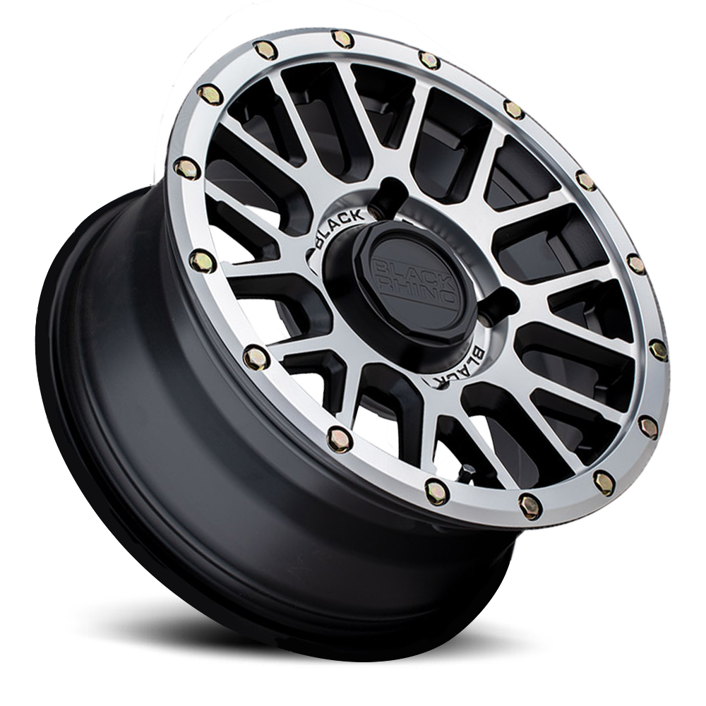 Black Rhino La Paz UTV 14x7" 4x136mm 106mm CB +51mm Semi Gloss Black Machined Face