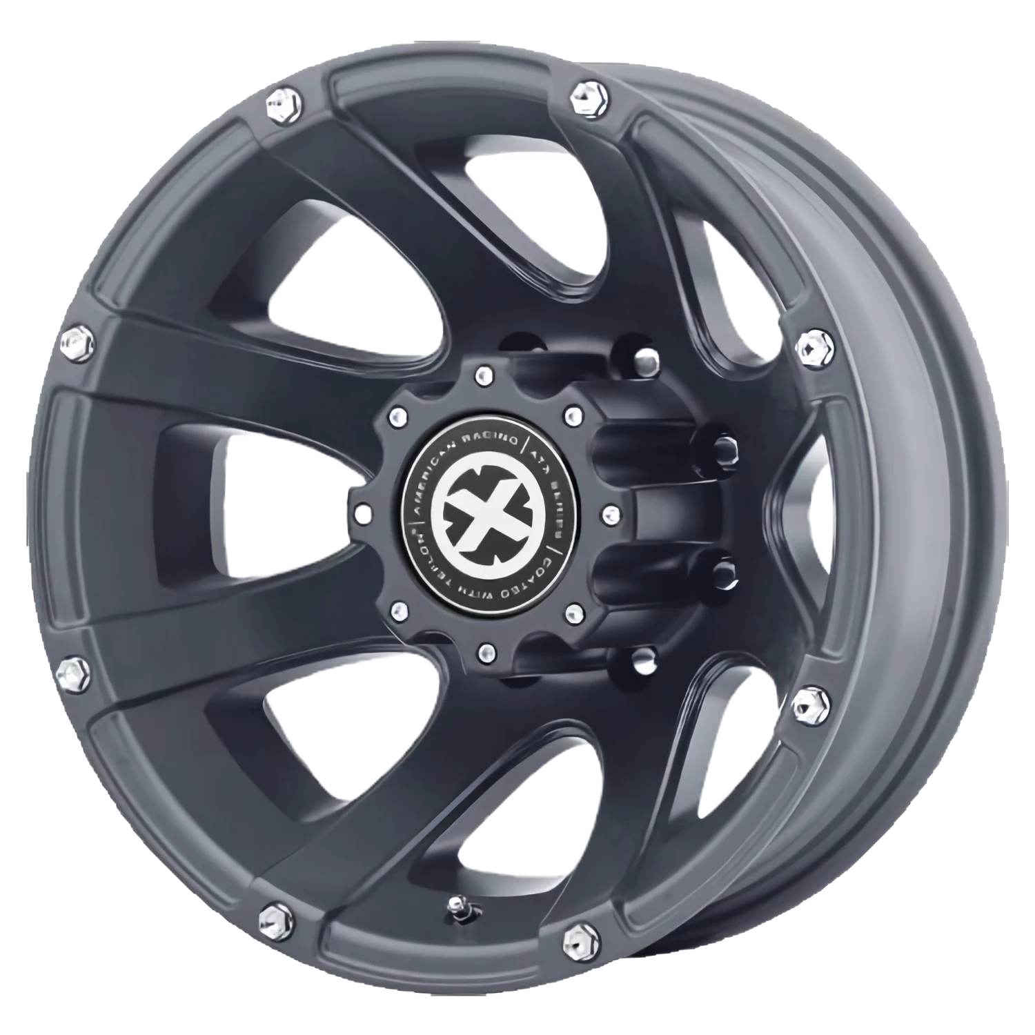 ATX Ledge Dually 16x6" 8x170mm 125.1mm CB -134mm Textured Cast Iron Black