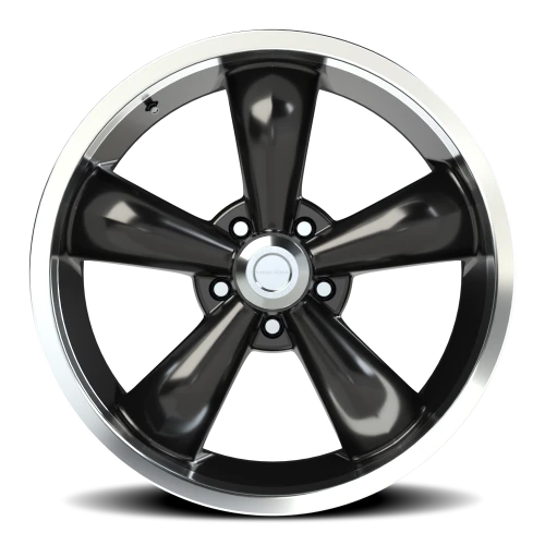 Vision 142 17x7 +6 5x114.3mm 83mm Gloss Black Machined Lip
