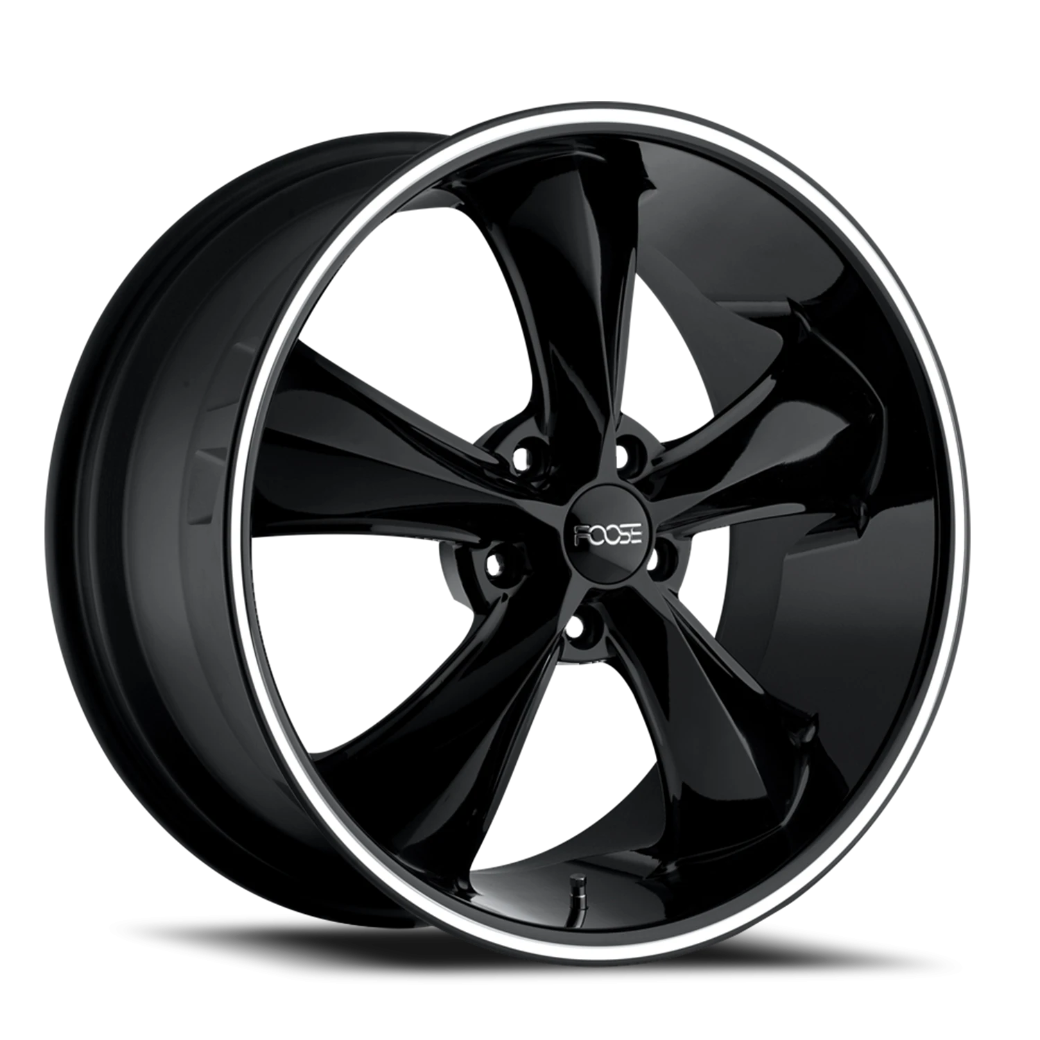 Foose Legend F104 20x10 +0 5x127mm 78.1mm Black Milled Accents