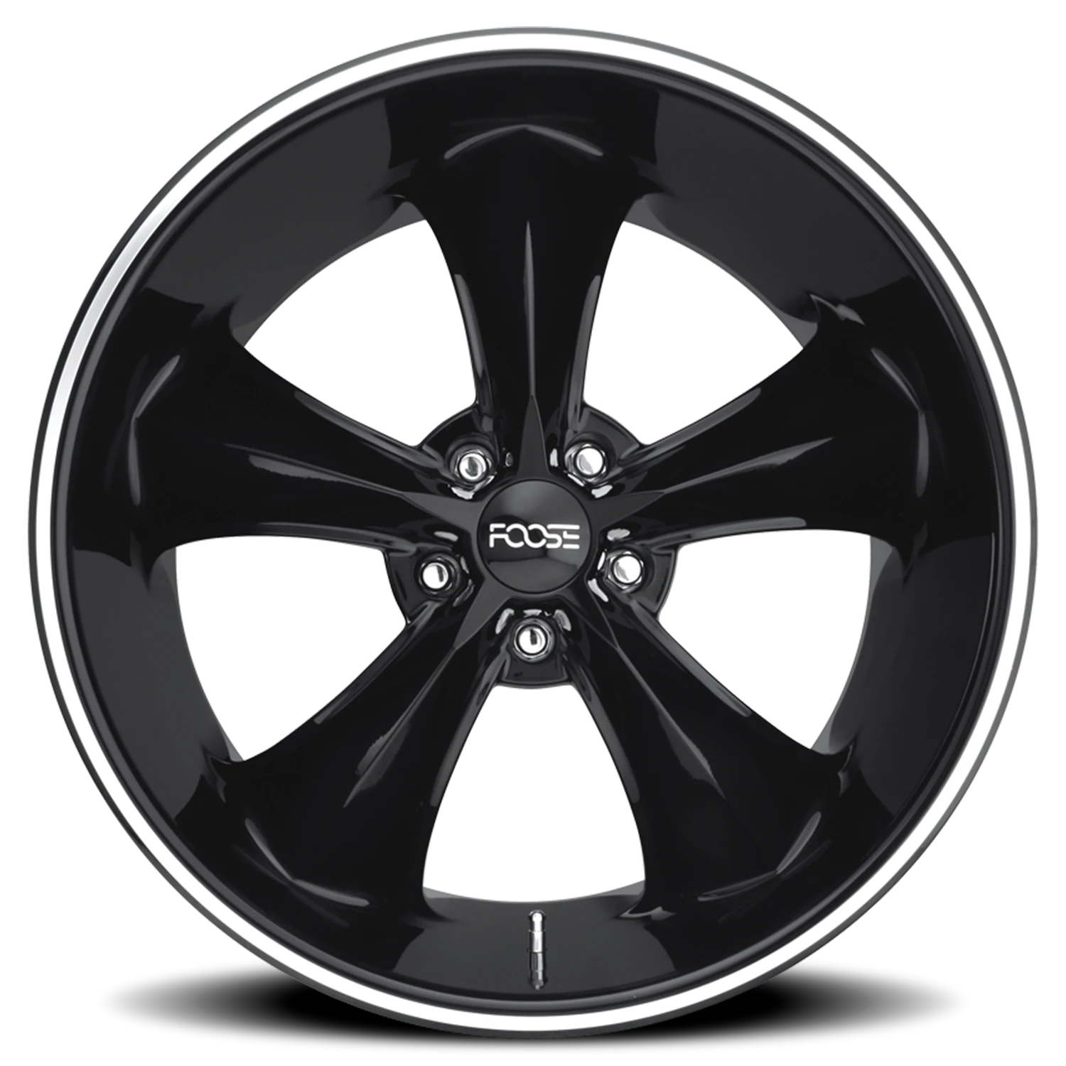 Foose Legend F104 20x10 +0 5x127mm 78.1mm Black Milled Accents
