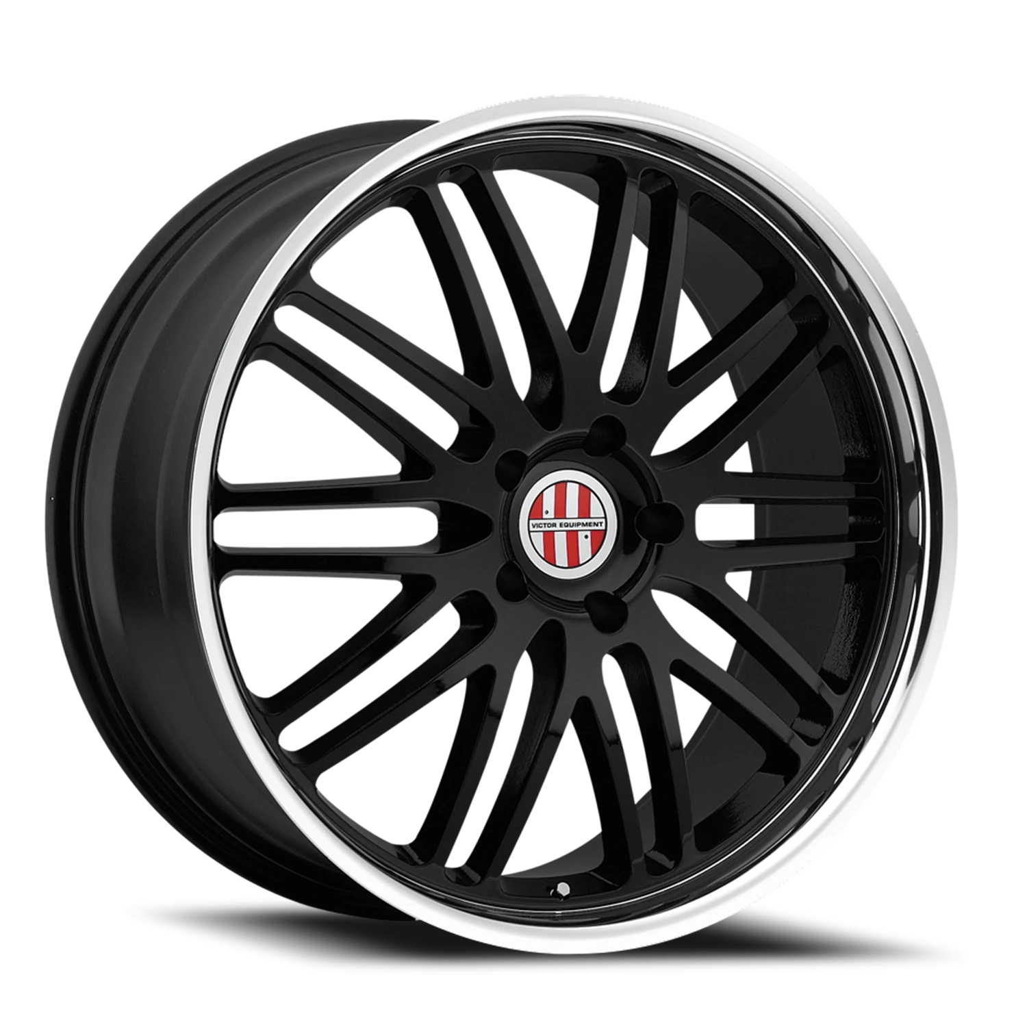 Victor Equipment Lemans 19x11" 5x130mm 71.6mm CB +36mm Gloss Black Mirror Cut Lip