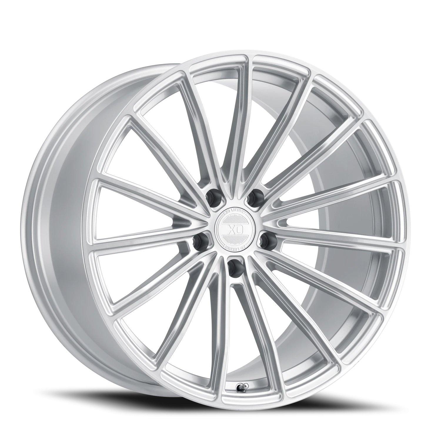 XO Luxury London 22x10.5" 5x115mm 71.5mm CB +20mm Silver Brushed Face