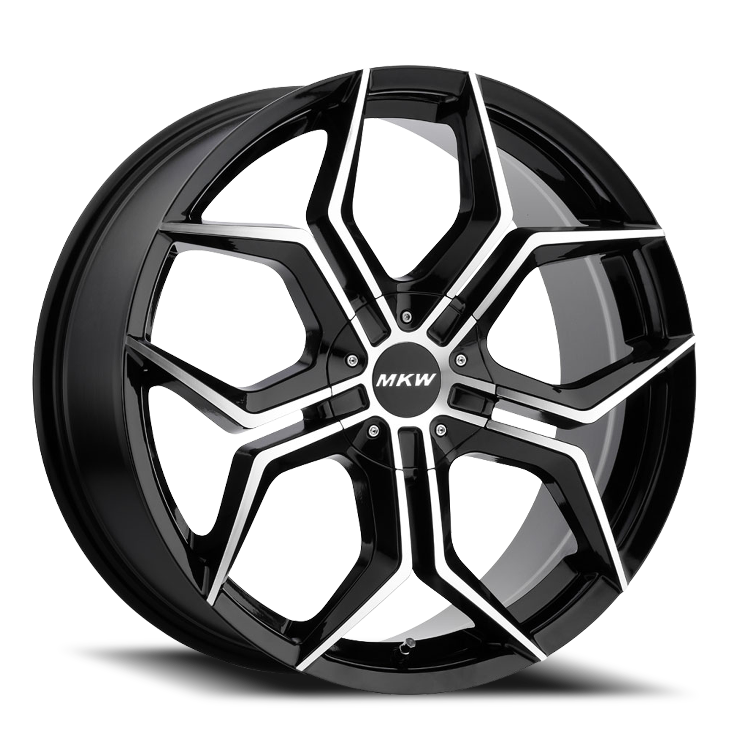 MKW M121 GBM 18x8 +40 5x114.3/5x120mm 74.1mm Gloss Black Machined - Wheel Warehouse
