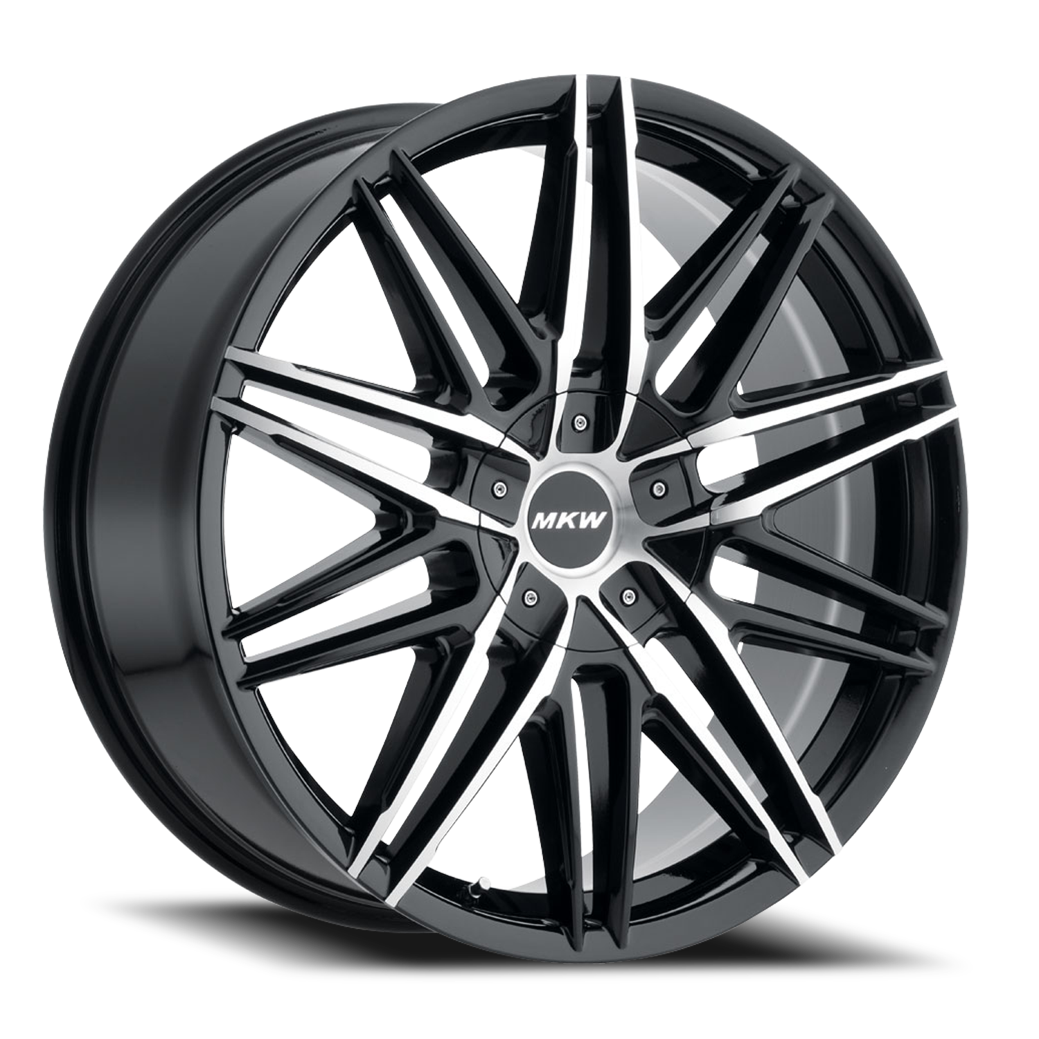 MKW M124 GBM 20x8.5 +40 5x112/5x114.3mm 73mm Gloss Black Machined - Wheel Warehouse