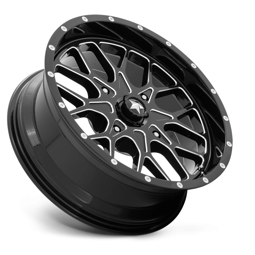 MSA Portal 18x7" 4x110mm 86mm CB 0mm Gloss Black Milled