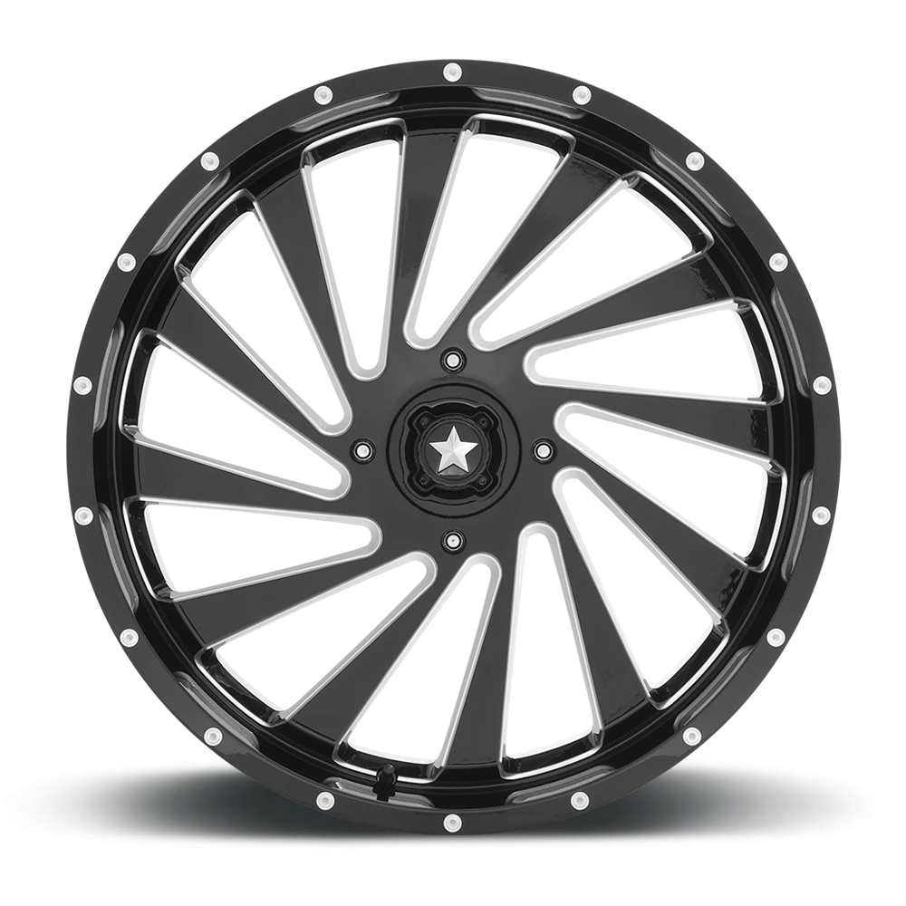 MSA Blade 24x7" 4x137mm 112mm CB 0mm Gloss Black Milled