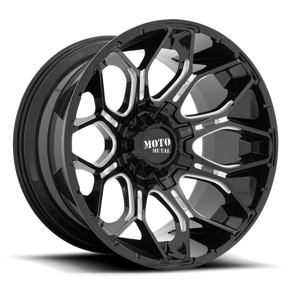 Moto Metal MO808 20x9" 8x165.1mm 125.1mm CB 0mm Gloss Black Milled