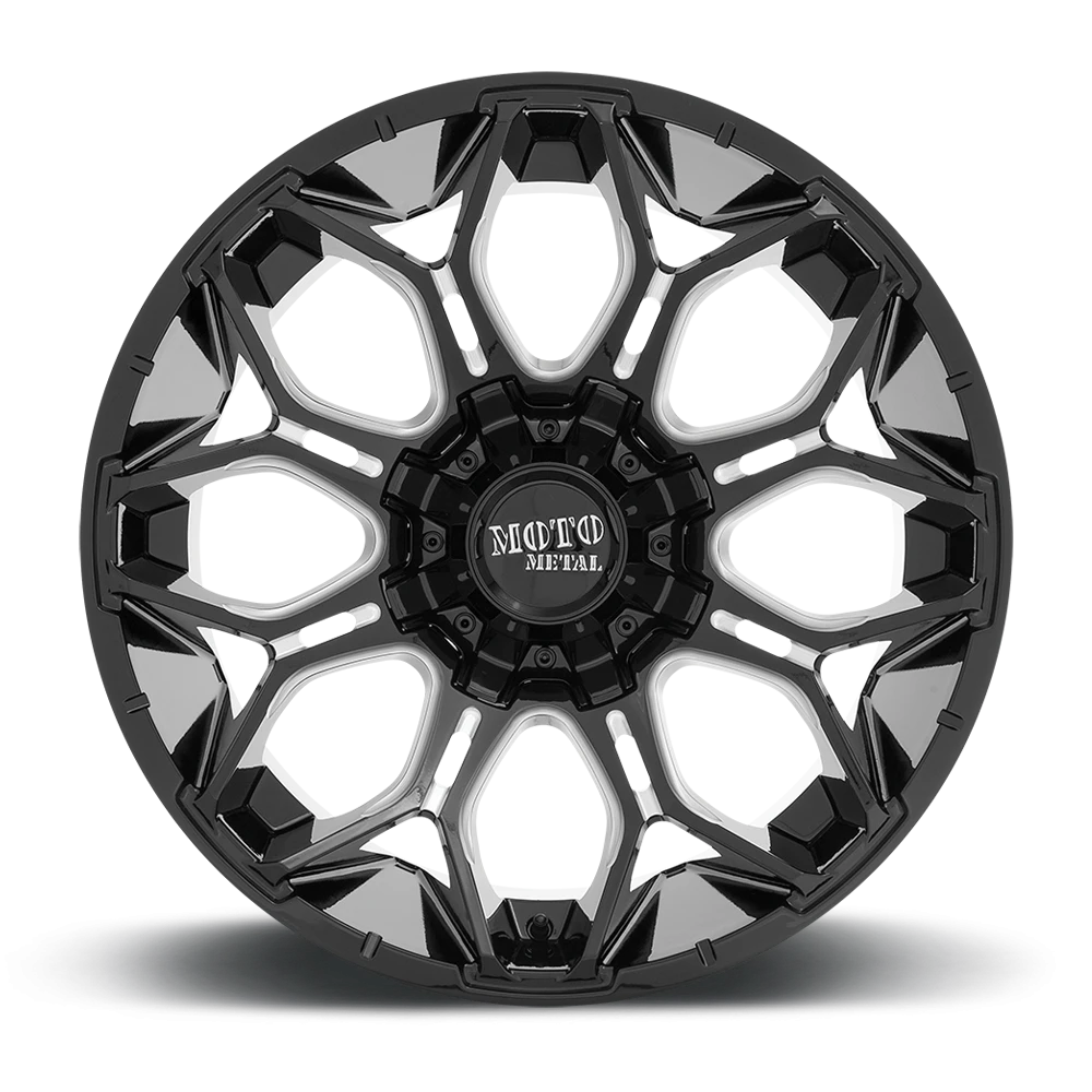 Moto Metal MO808 20x10" 5x139.7mm 110.1mm CB -18mm Gloss Black Milled