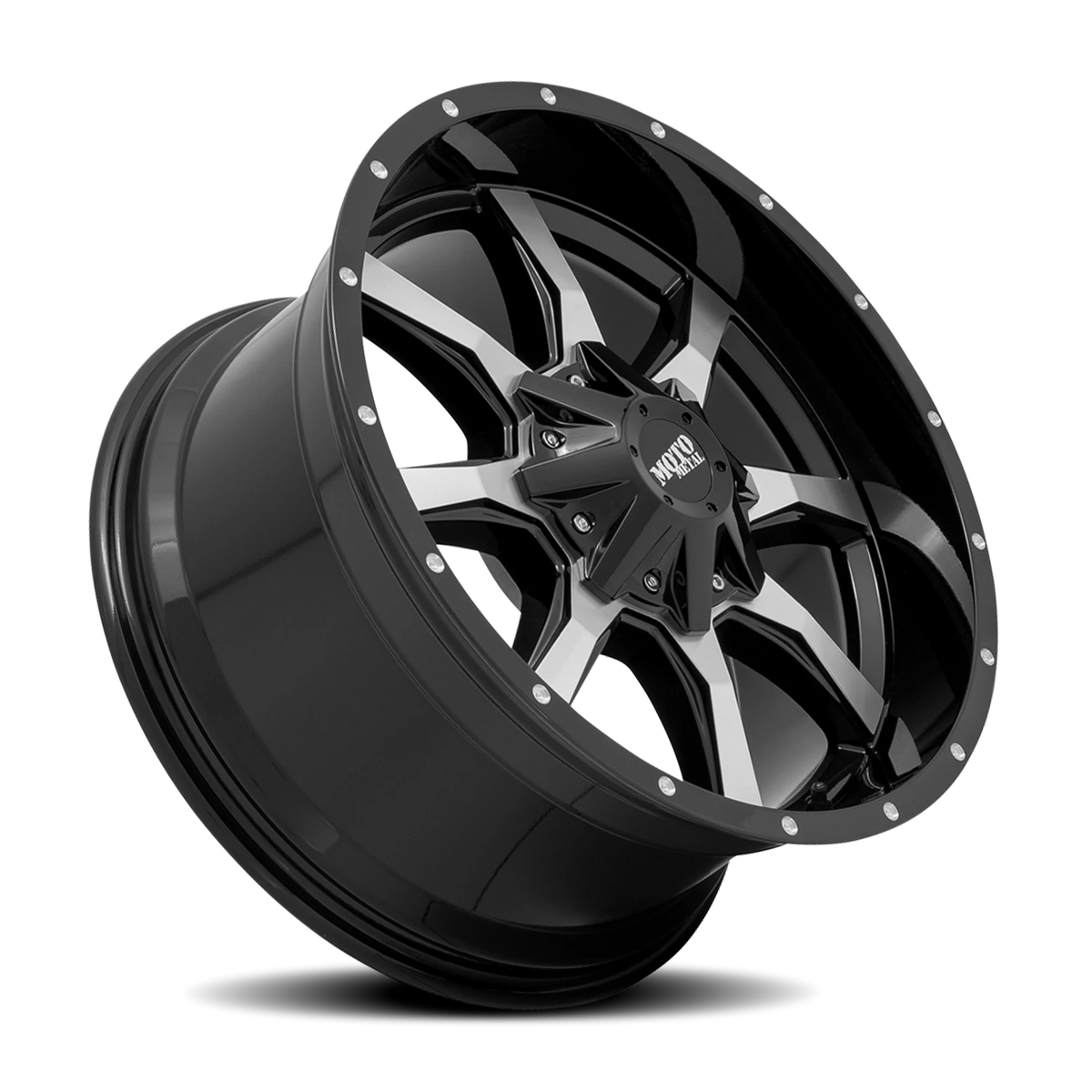 Moto Metal MO970 18x10 -24 6x135mm 106.1mm Gloss Black Machined Face