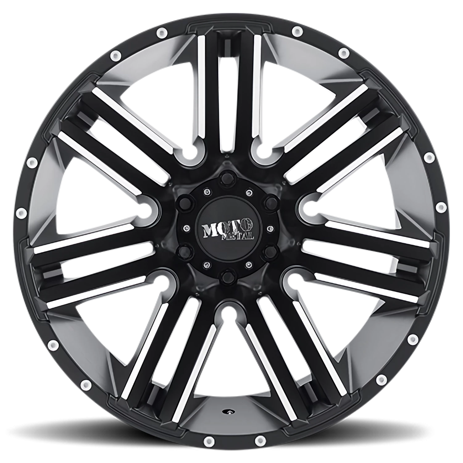 Moto Metal MO978 Razor SBM 20x9 +18 5x139.7mm 78mm Satin Black Machined