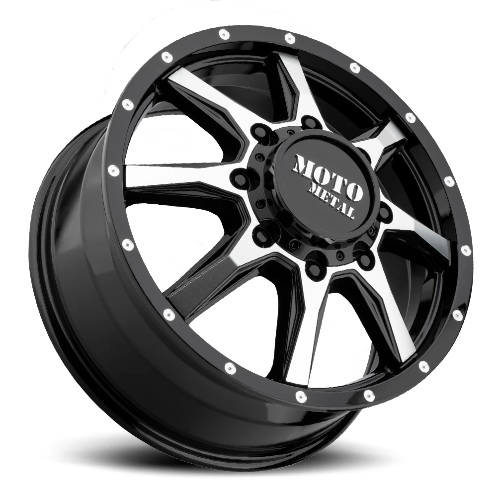 Moto Metal MO995 Dually 17x6.5" 8x165.1mm 125.5mm CB +111mm Gloss Black Machined