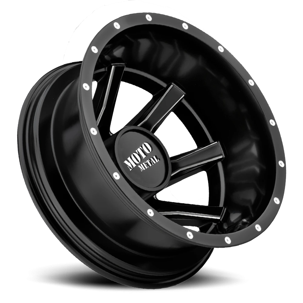 Moto Metal MO995 Dually 17x6.5" 8x200mm 142mm CB -140mm Satin Black Milled