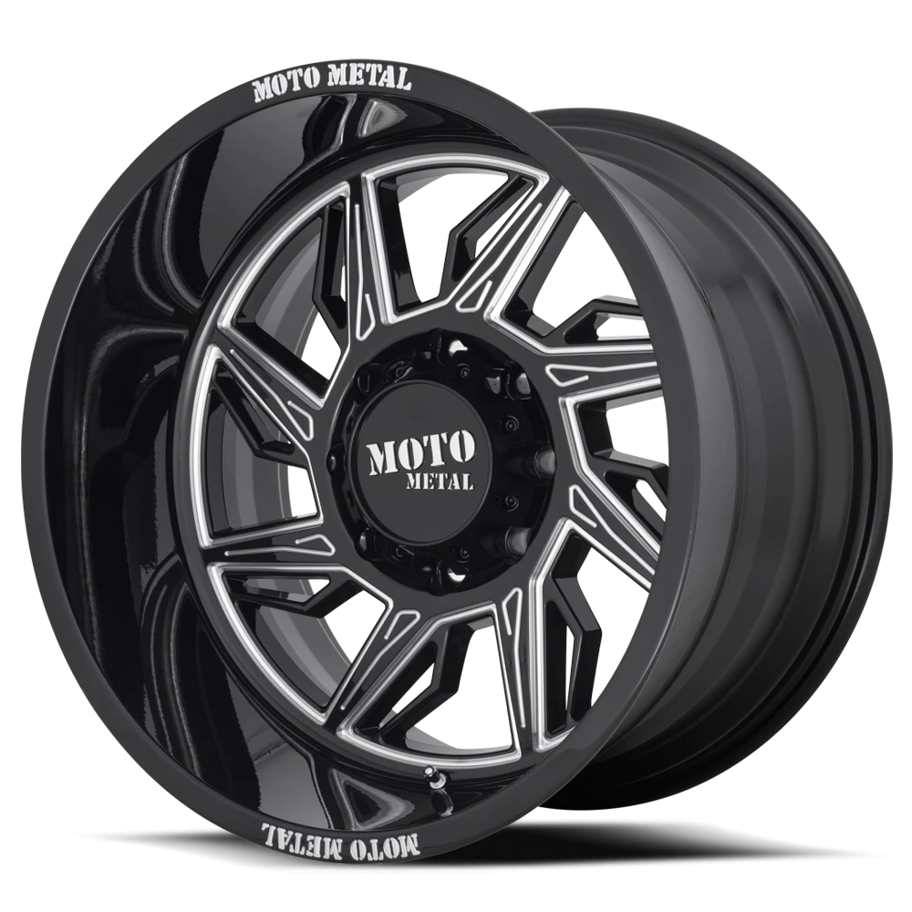 Moto Metal MO997 22x12" 6x135mm 87.1mm CB -44mm Gloss Black Milled-Left Directional