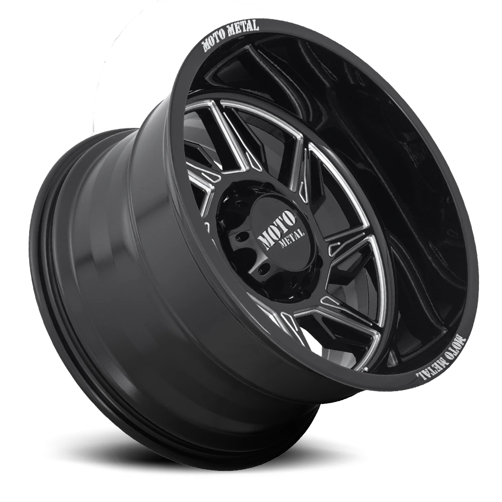 Moto Metal MO997 22x12" 6x135mm 87.1mm CB -44mm Gloss Black Milled-Right Directional