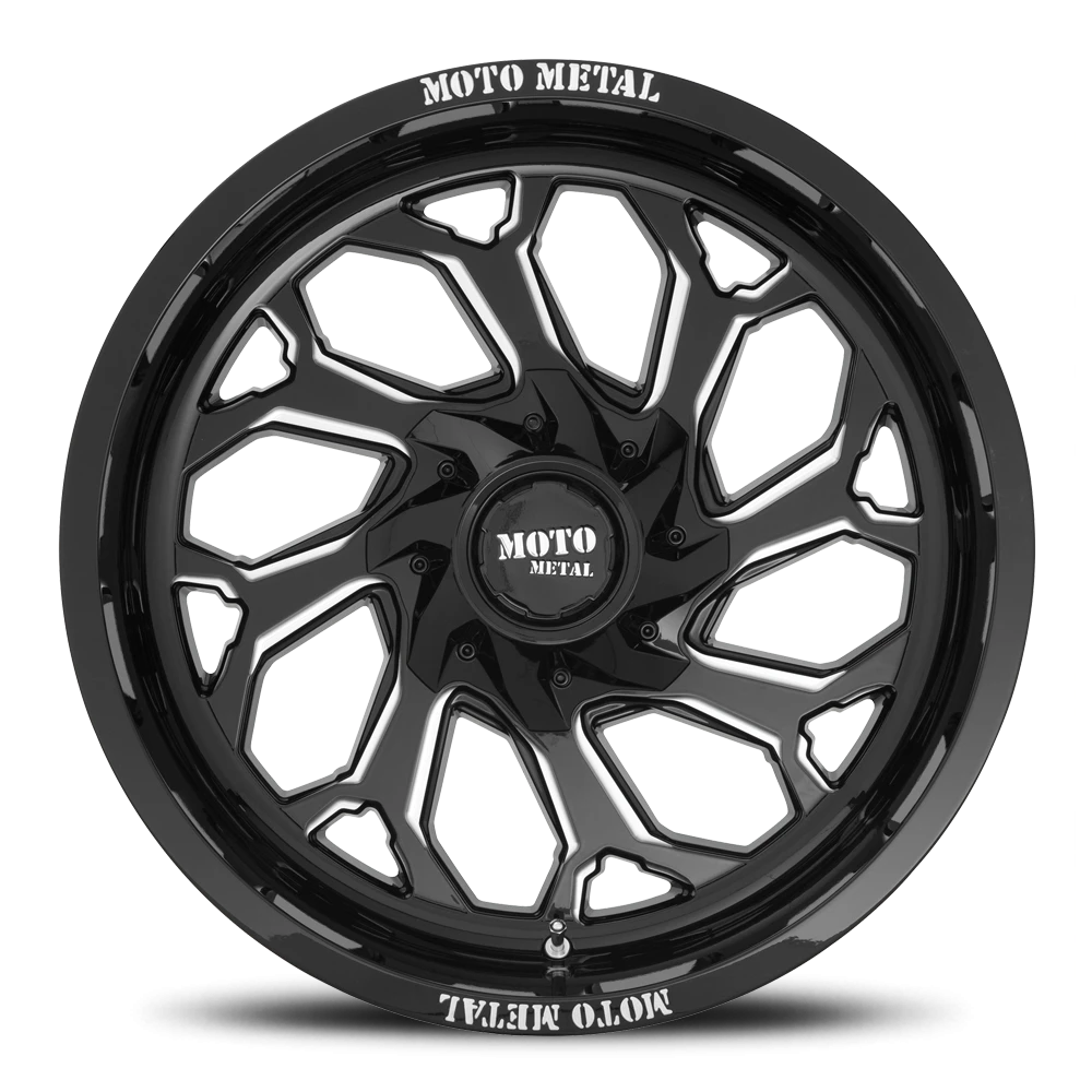 Moto Metal MO999 20x10" 8x165.1mm 125.1mm CB -18mm Gloss Black Milled