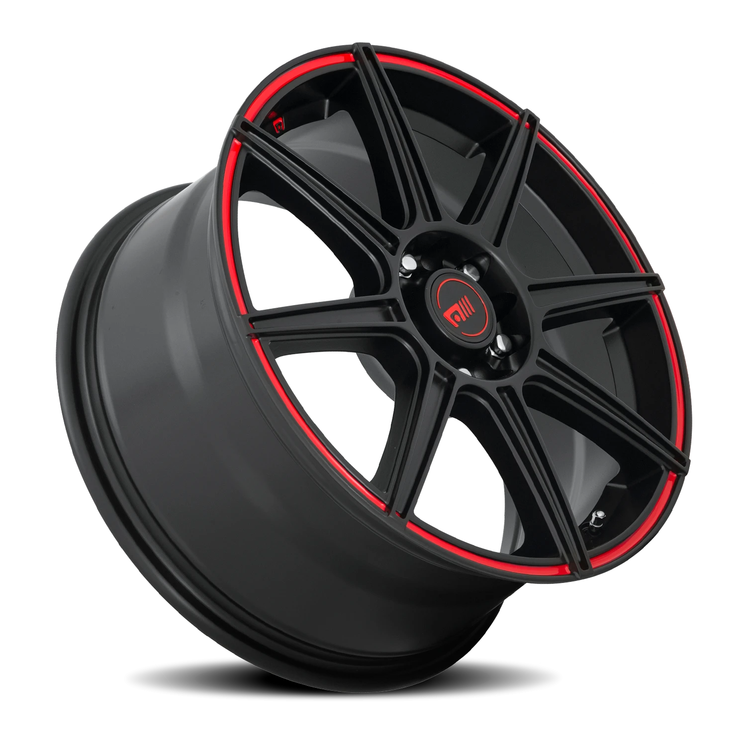 Motegi MR142 CS8 SBR 17x7 +40 4x100/4x108mm 72.6mm Satin Black Red Stripe