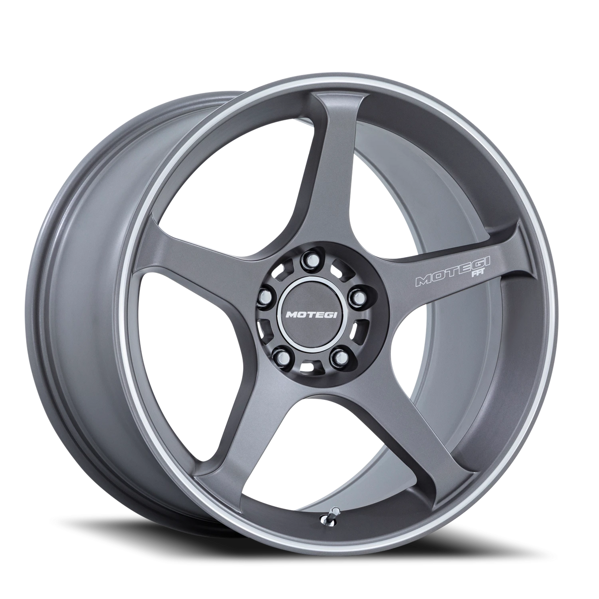 Motegi MR159 Battle V 18x9.5 +0 5x114.3mm 72.56mm Gunzilla Machined Lip Stripe