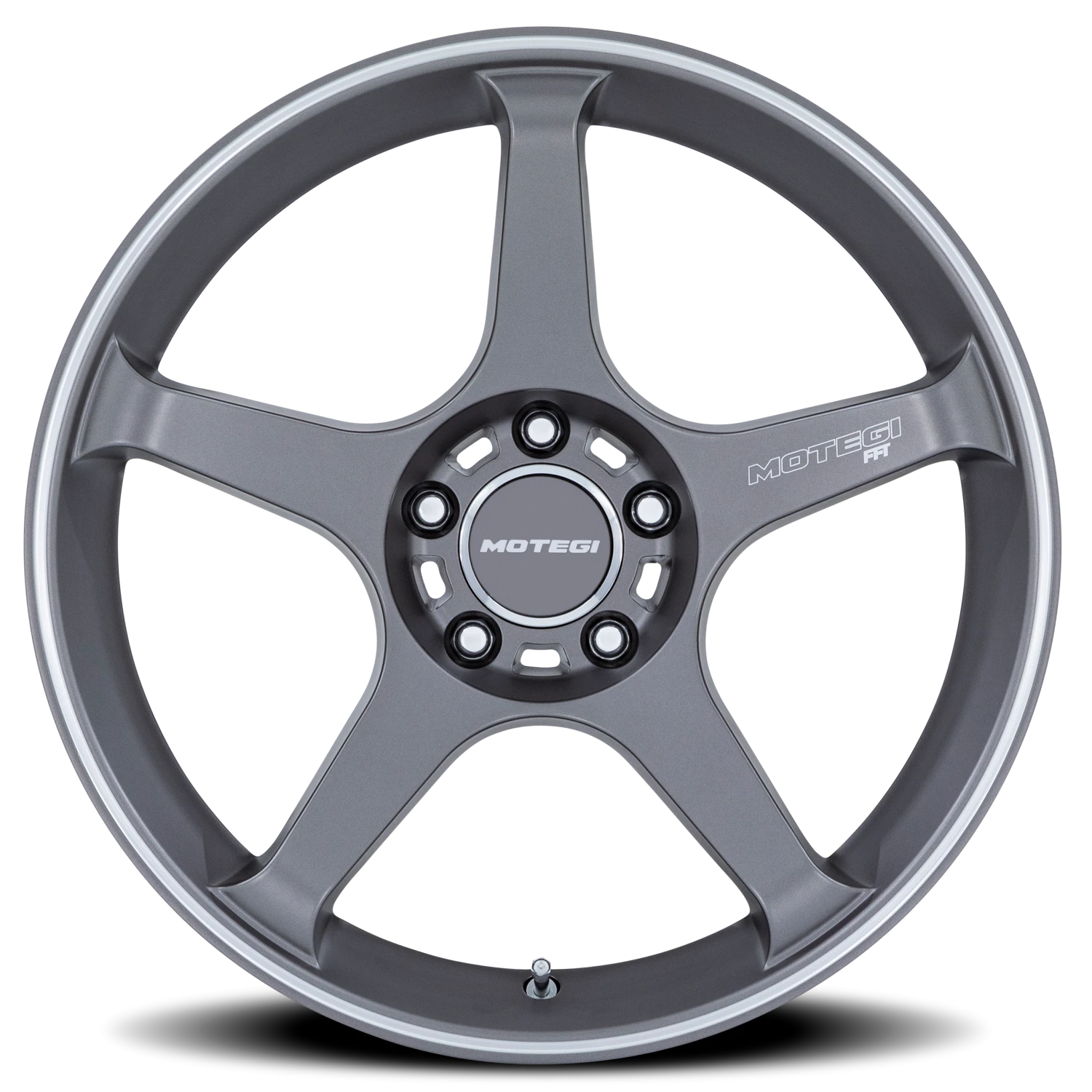 Motegi MR159 Battle V 17x8.5" 5x100mm 56.15mm CB +30mm Gunzilla Machined Lip Stripe
