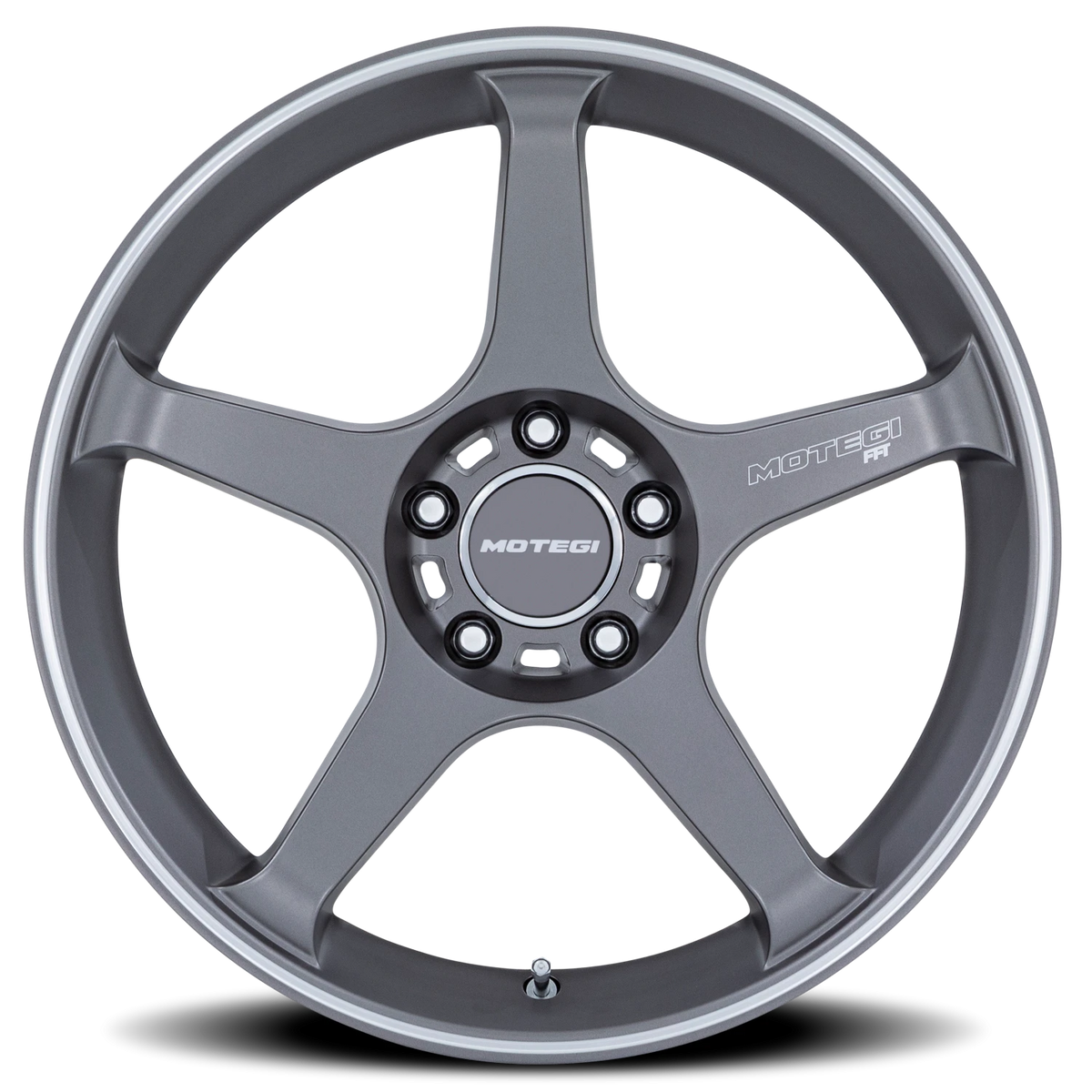 Motegi MR159 Battle V 18x9.5 +0 5x120mm 74.1mm Gunzilla Machined Lip Stripe