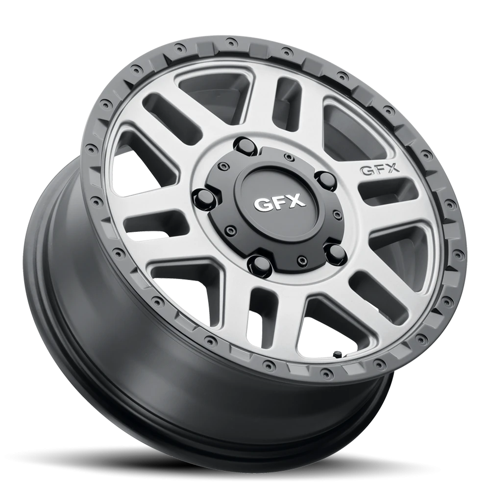 G-FX MV2 Van 17x8 +60 5x130mm 84.1mm Matte Grey Matte Black Lip