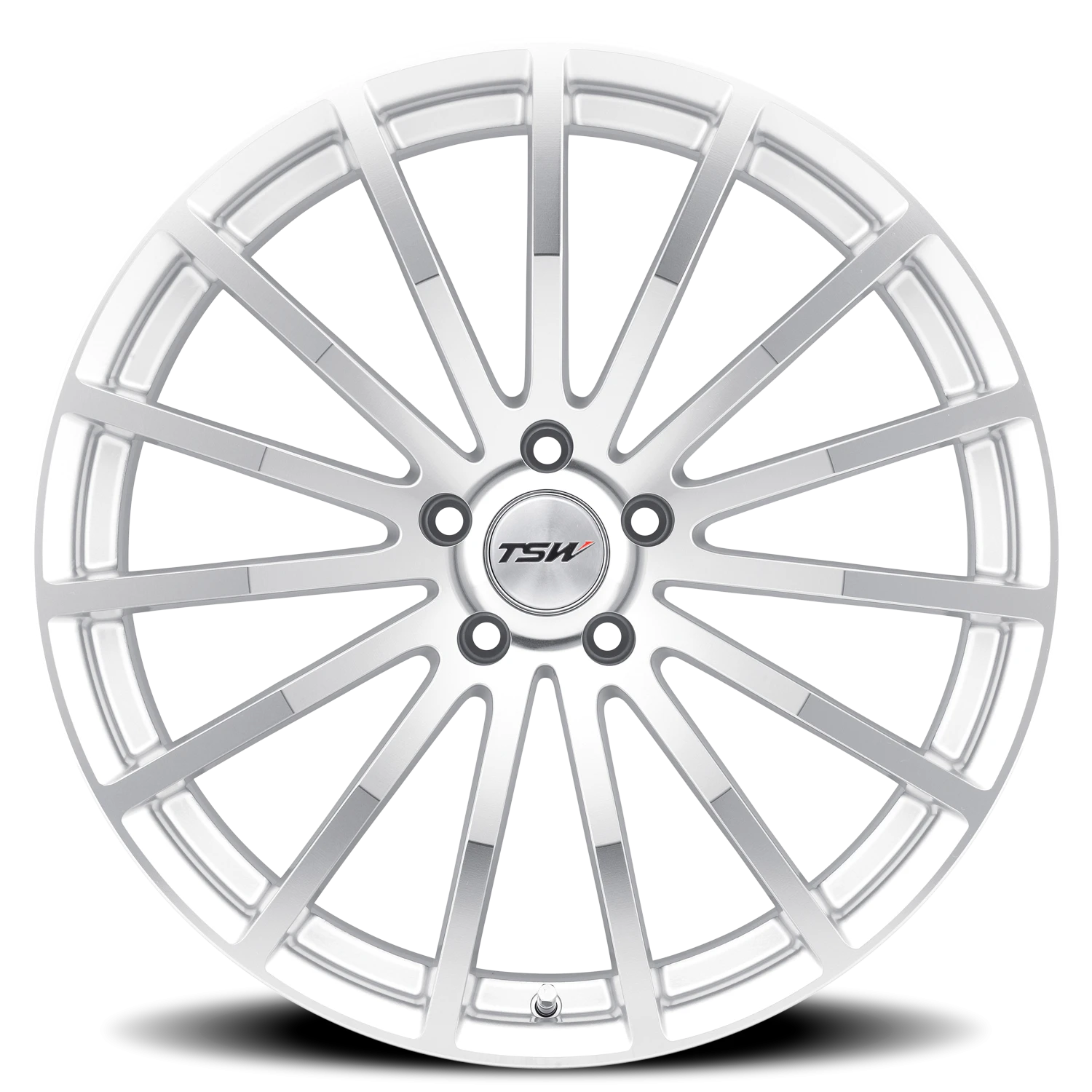 TSW Mallory 5 20x10" 5x114.3mm 76mm CB +25mm Silver Mirror Cut Face