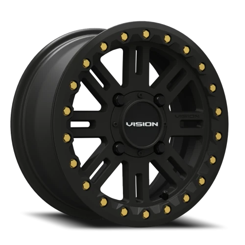 Vision 356BL 15x7 +13 4x110mm 72mm Satin Black Satin-Black-Beadlock-Ring