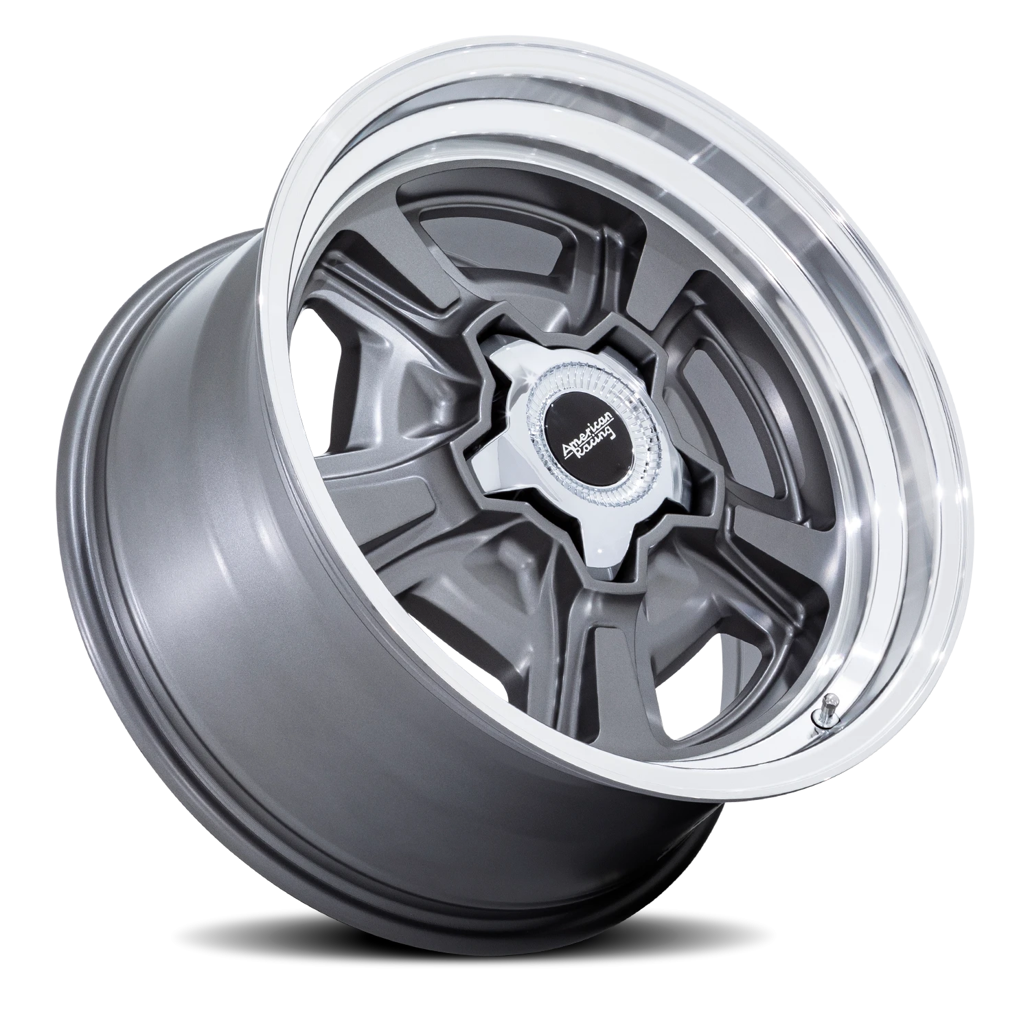 American Racing Marauder 22x9" 5x139.7mm 87.1mm CB +6mm Anthracite Diamond Cut Lip