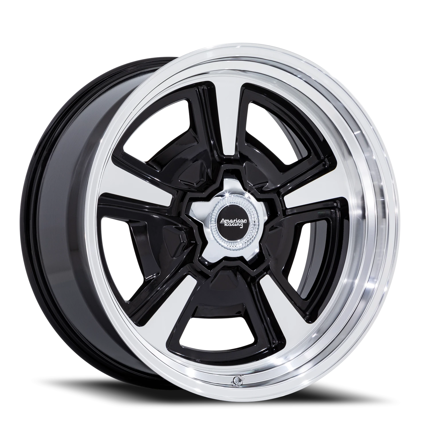 American Racing Marauder 20x8.5" 5x127mm 78.1mm CB +6mm Gloss Black Machined-Diamond Cut Lip