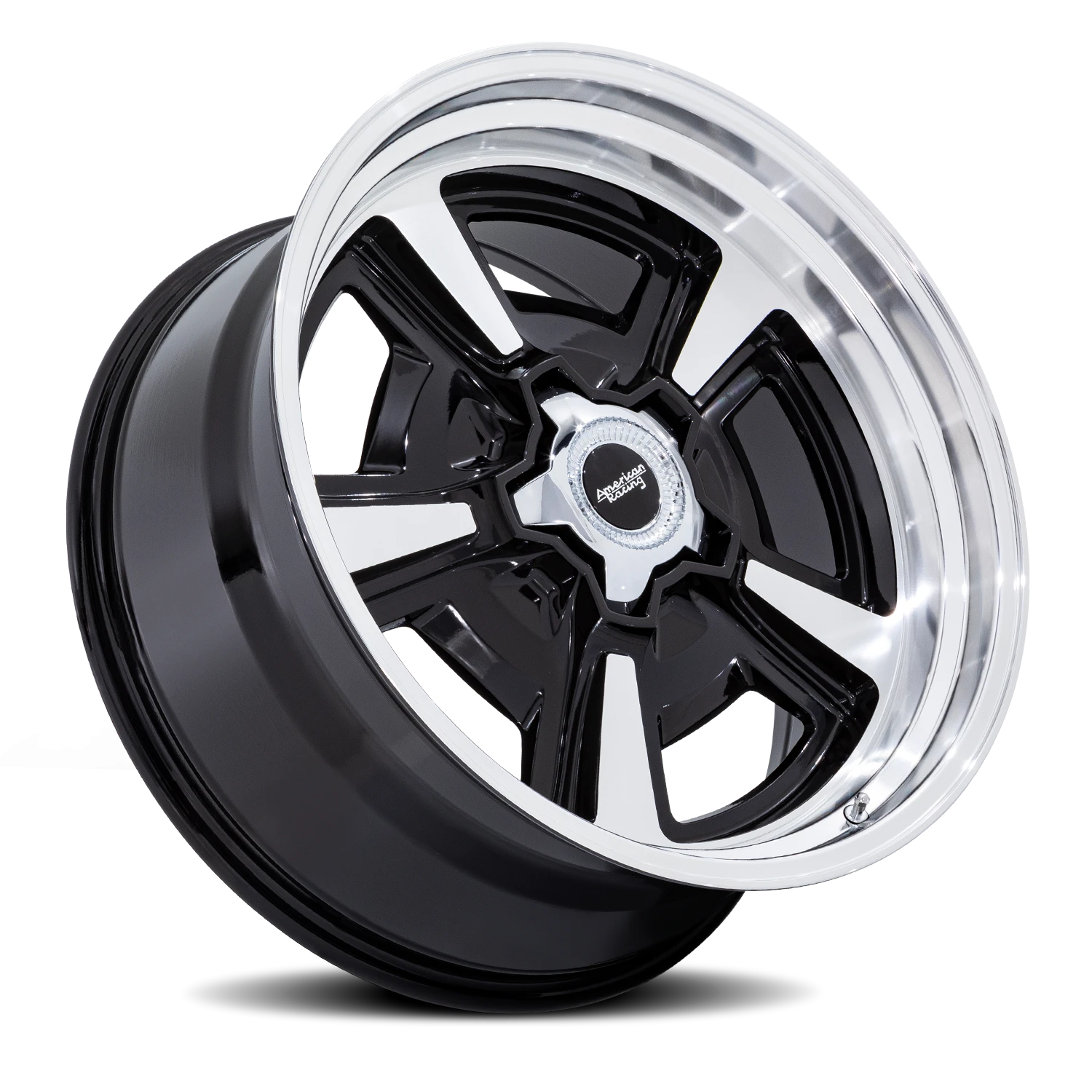 American Racing Marauder 20x8.5" 5x127mm 78.1mm CB +6mm Gloss Black Machined-Diamond Cut Lip