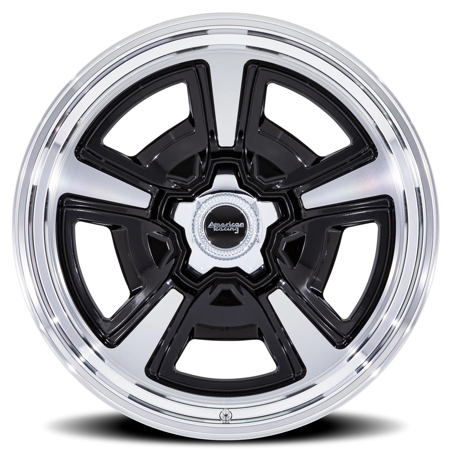 American Racing Marauder 22x10" 5x139.7mm 87.1mm CB +6mm Gloss Black Machined-Diamond Cut Lip