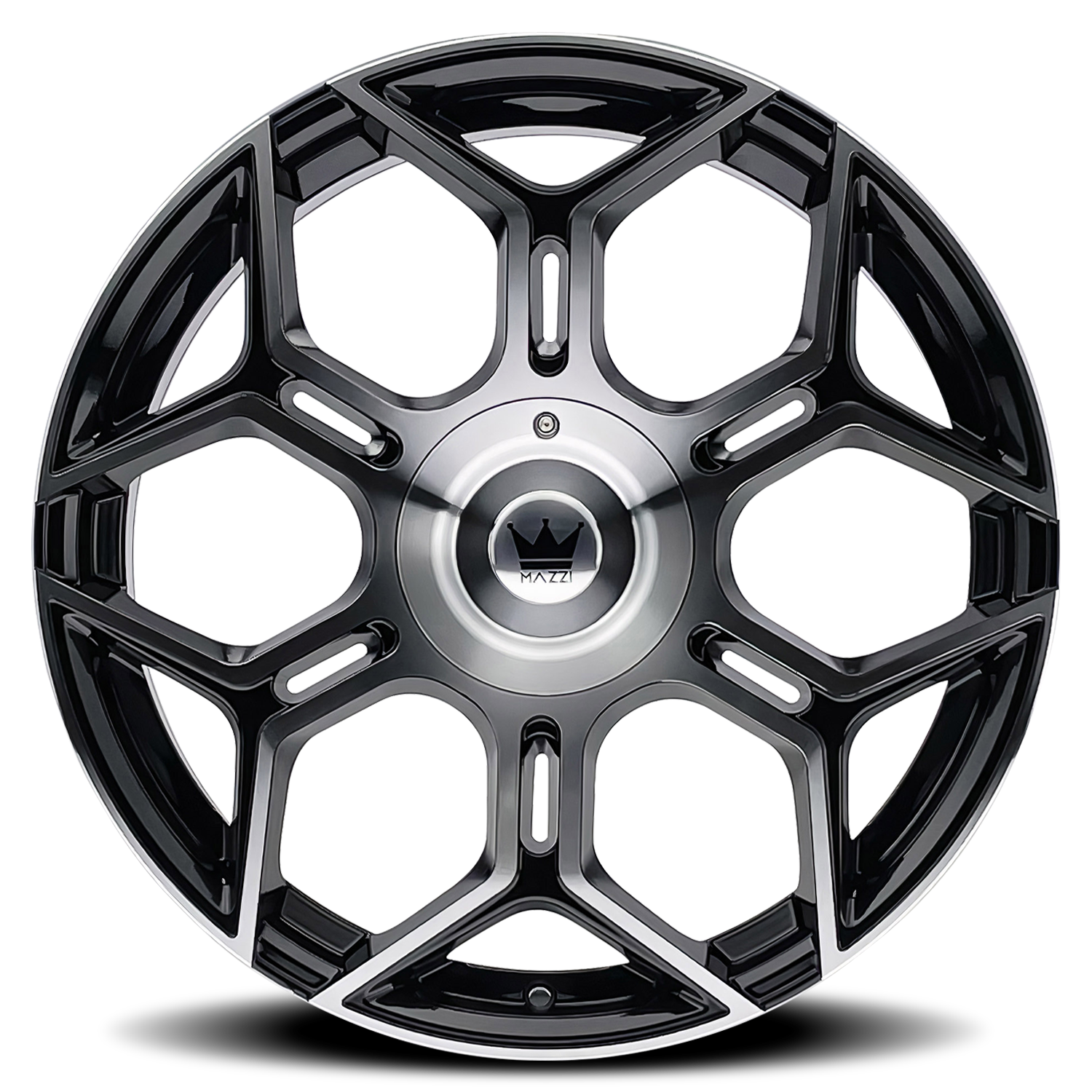 Mazzi Libra 20x8.5" 5x112mm 74.1mm CB +35mm Gloss Black Machined Face