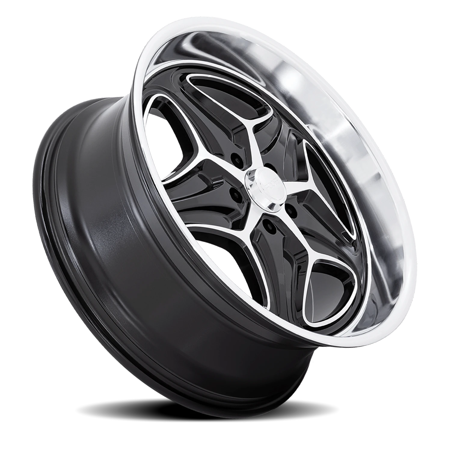 Foose Merlot 22x10.5" 5x127mm 78.1mm CB +6mm Gloss Black Machined