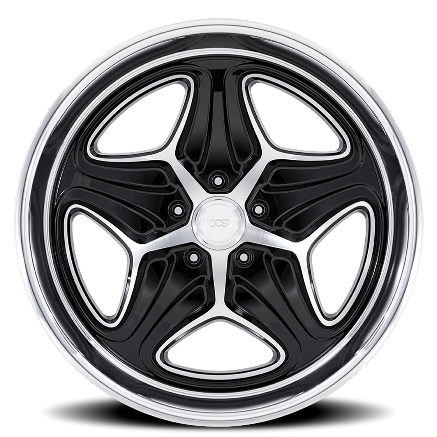 Foose Merlot 22x9" 5x120.65mm 72.56mm CB +15mm Gloss Black Machined