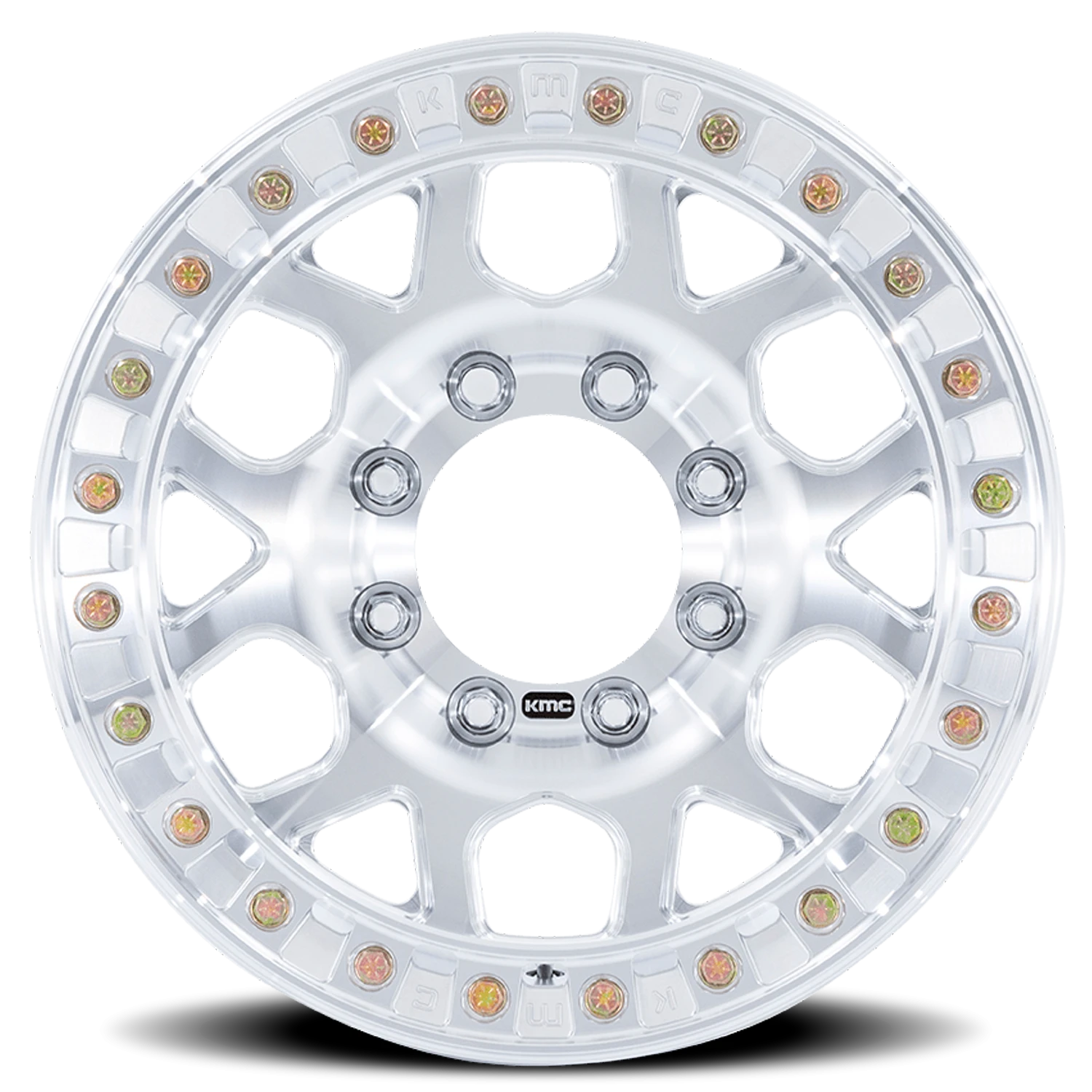 KMC Mesa Forged Slotted Beadlock KM450 17x9 +25 8x170mm 125.1mm Machined Raw Machined