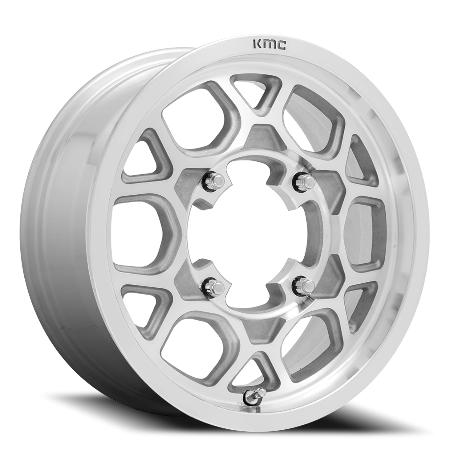 KMC Mesa Lite UTV KS133 15x6 +38 4x137mm 96mm Machined Silver