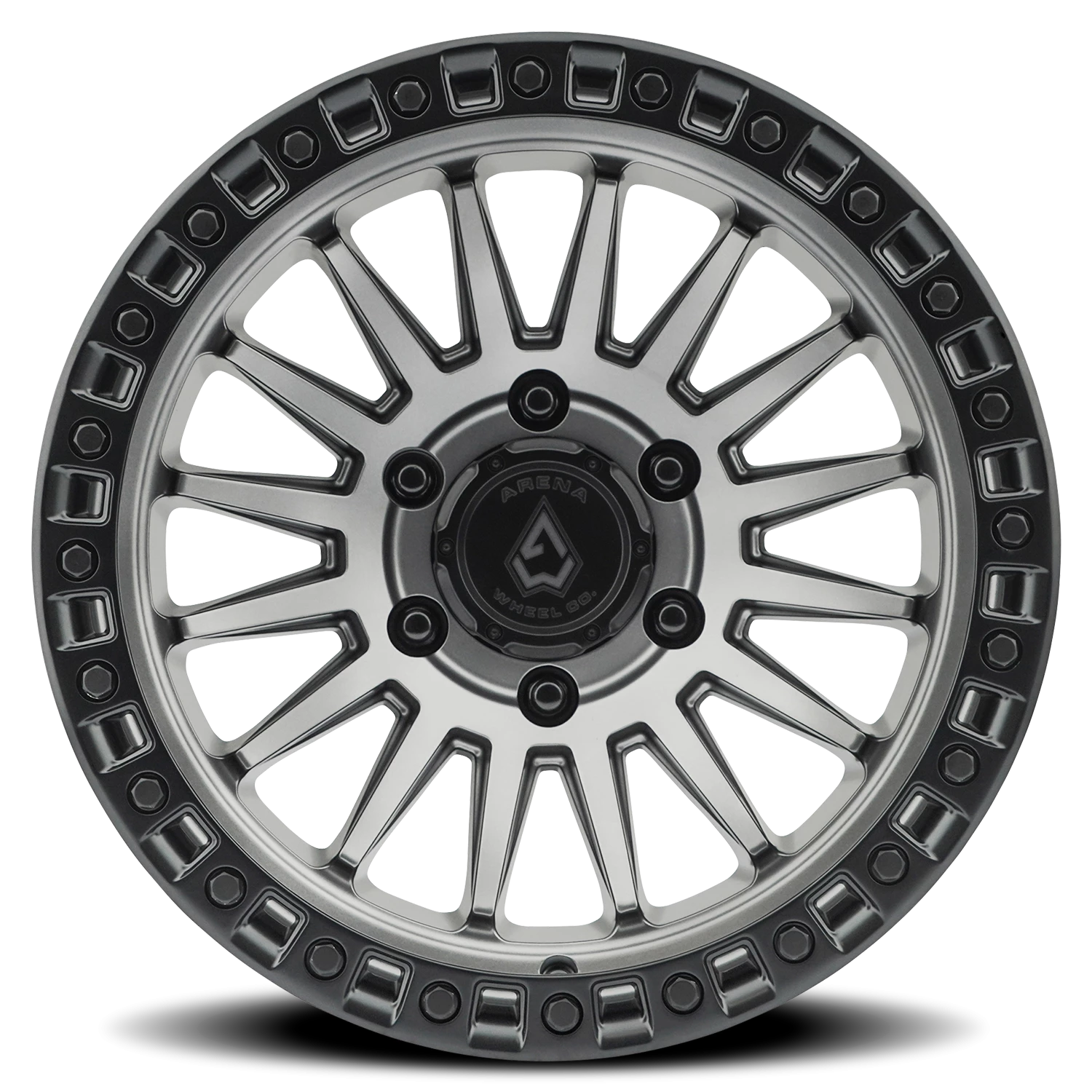 Arena Mesa 17x9" 5x127mm 71.5mm CB -12mm Satin Gunmetal Satin Black Lip