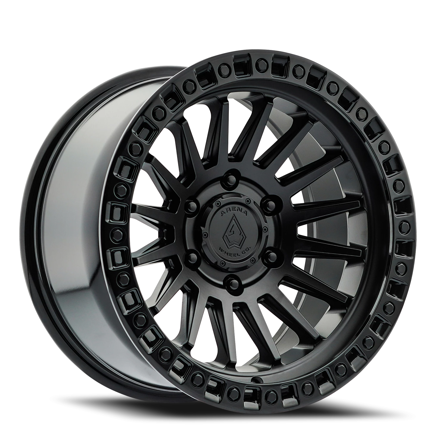 Arena Mesa 17x9" 5x127mm 71.5mm CB -12mm Satin Black Glossy Black Lip