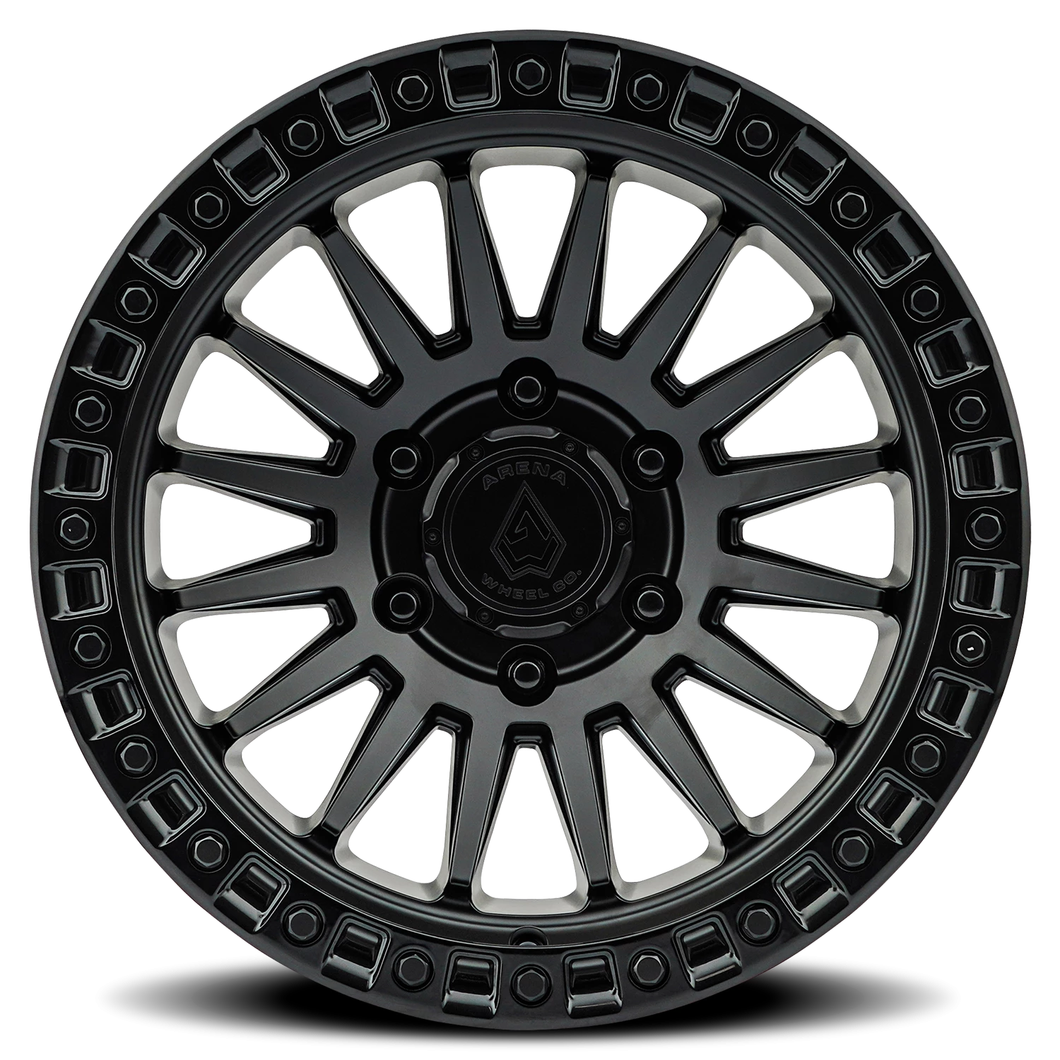 Arena Mesa 17x9" 5x127mm 71.5mm CB -12mm Satin Black Glossy Black Lip
