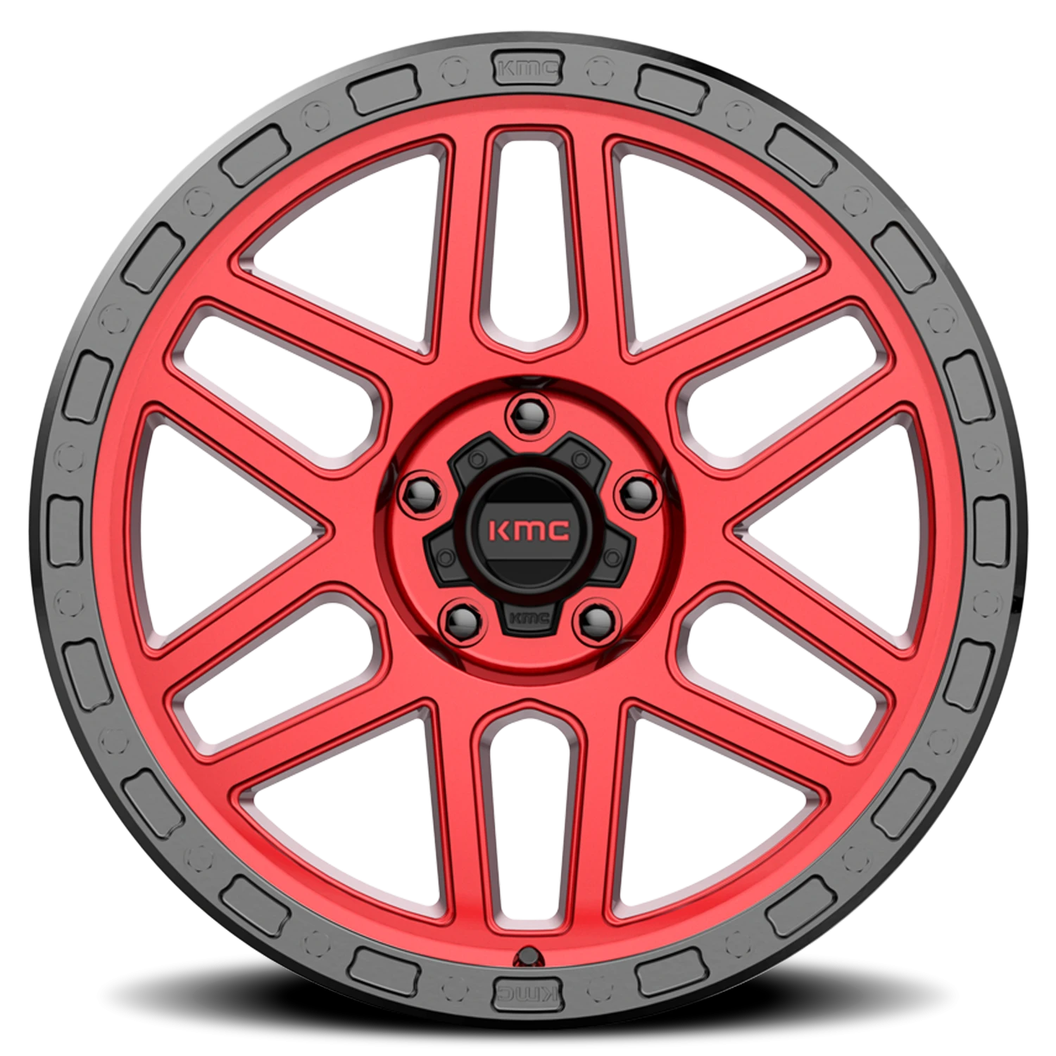 KMC Mesa 20x9" 5x150mm 110.5mm CB +25mm Candy Red Black Lip
