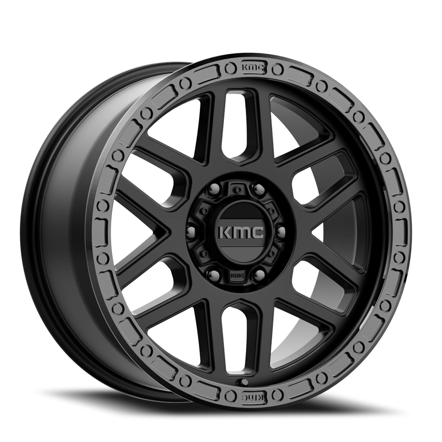 KMC Mesa KM544 SB 17x9 +18 6x139.7mm 106.25mm Satin Black Gloss Black Lip