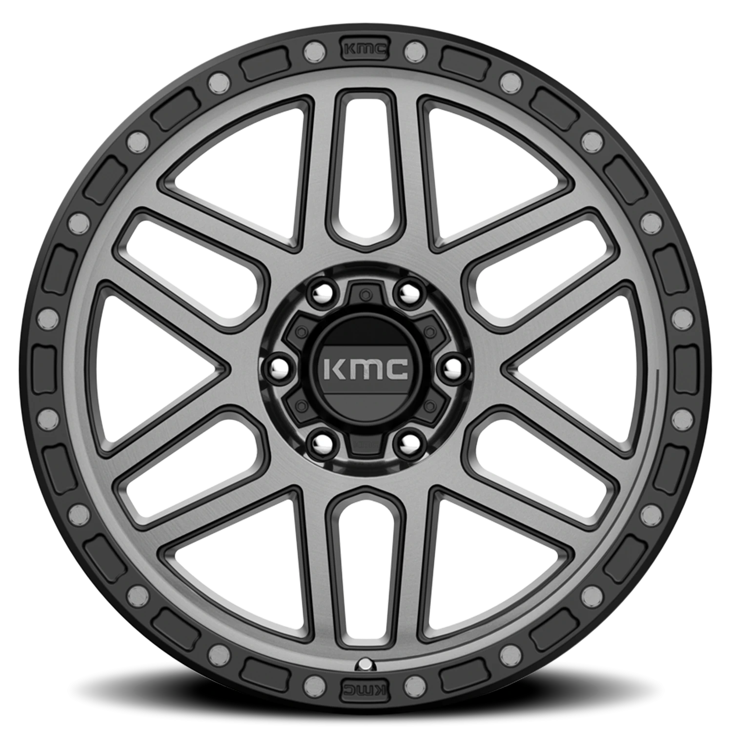 KMC Mesa KM544 GY 20x9 +0 6x135mm 87.1mm Satin Black Gray Tint