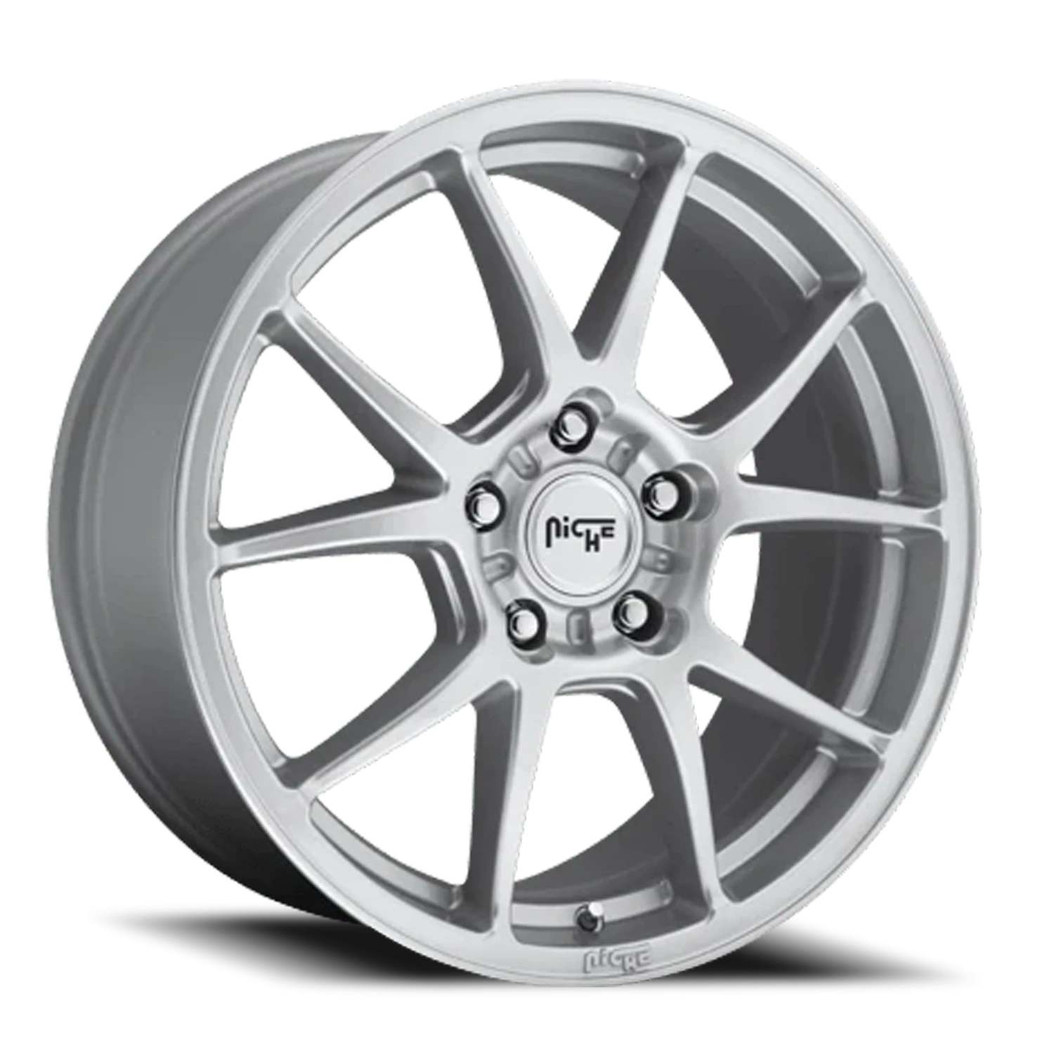 Niche Messina 18x8" 5x114.3mm 72.56mm CB +40mm Gloss Silver