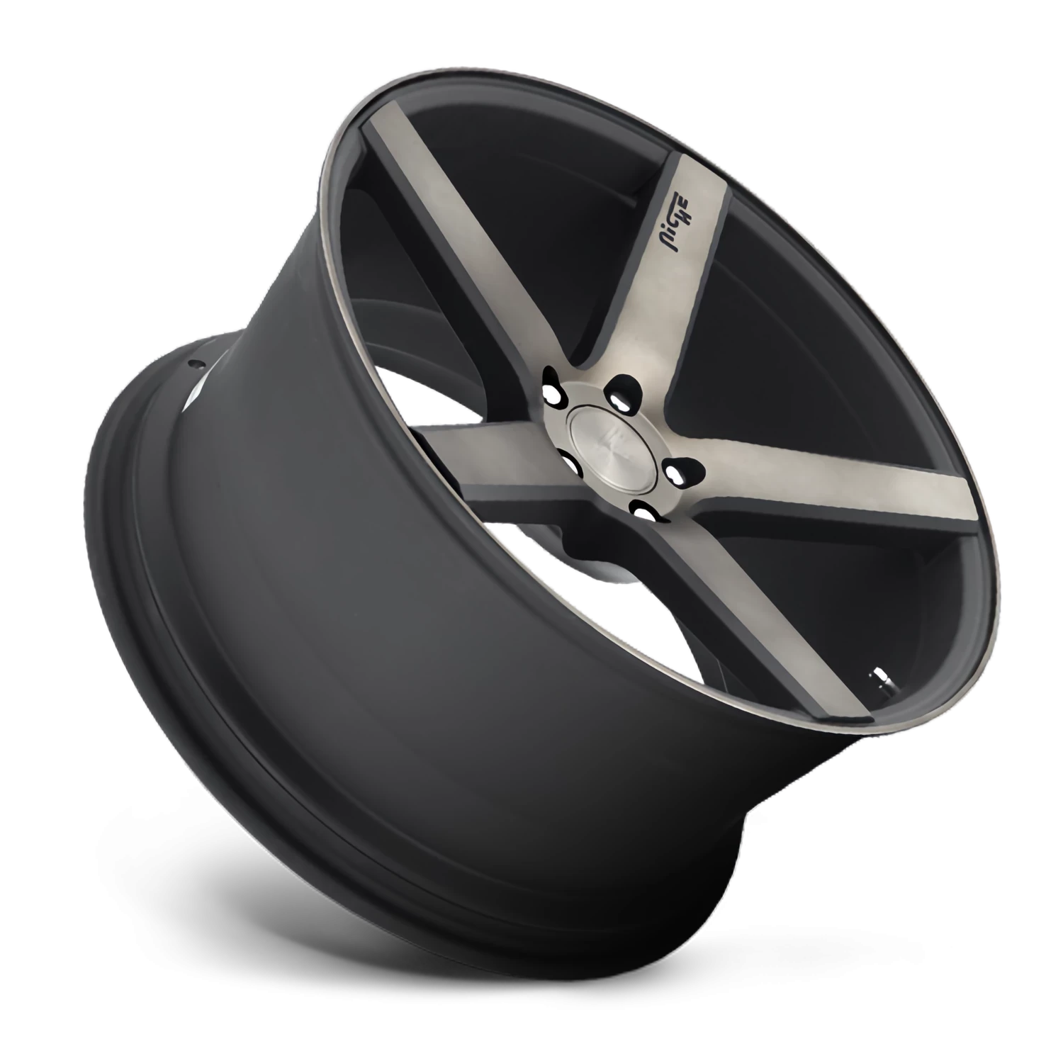 Niche Milan 19x8.5" 5x112mm 66.5mm CB +34mm Black Machined-Dark Tint