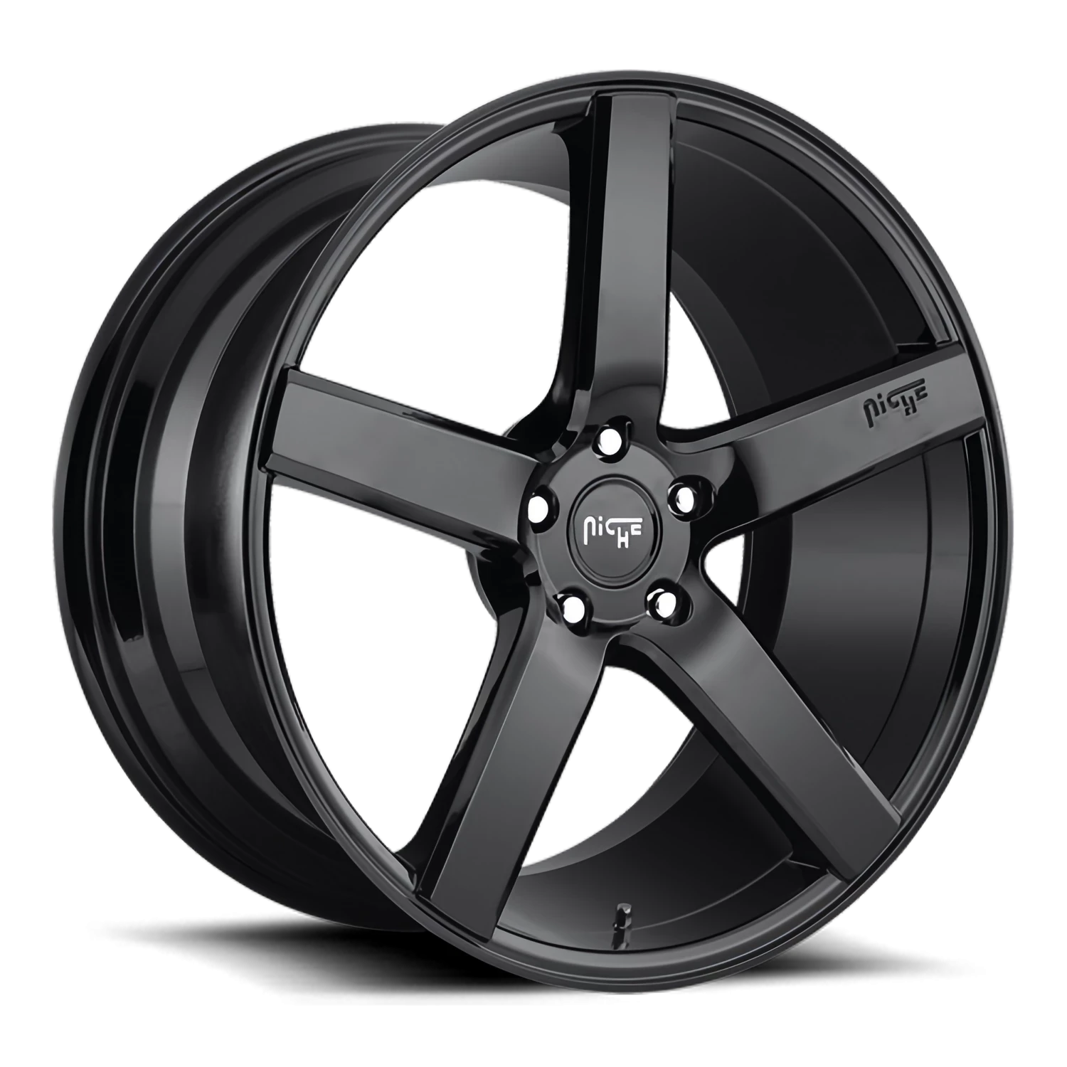Niche Milan 22x10" 5x127mm 71.5mm CB +35mm Gloss Black