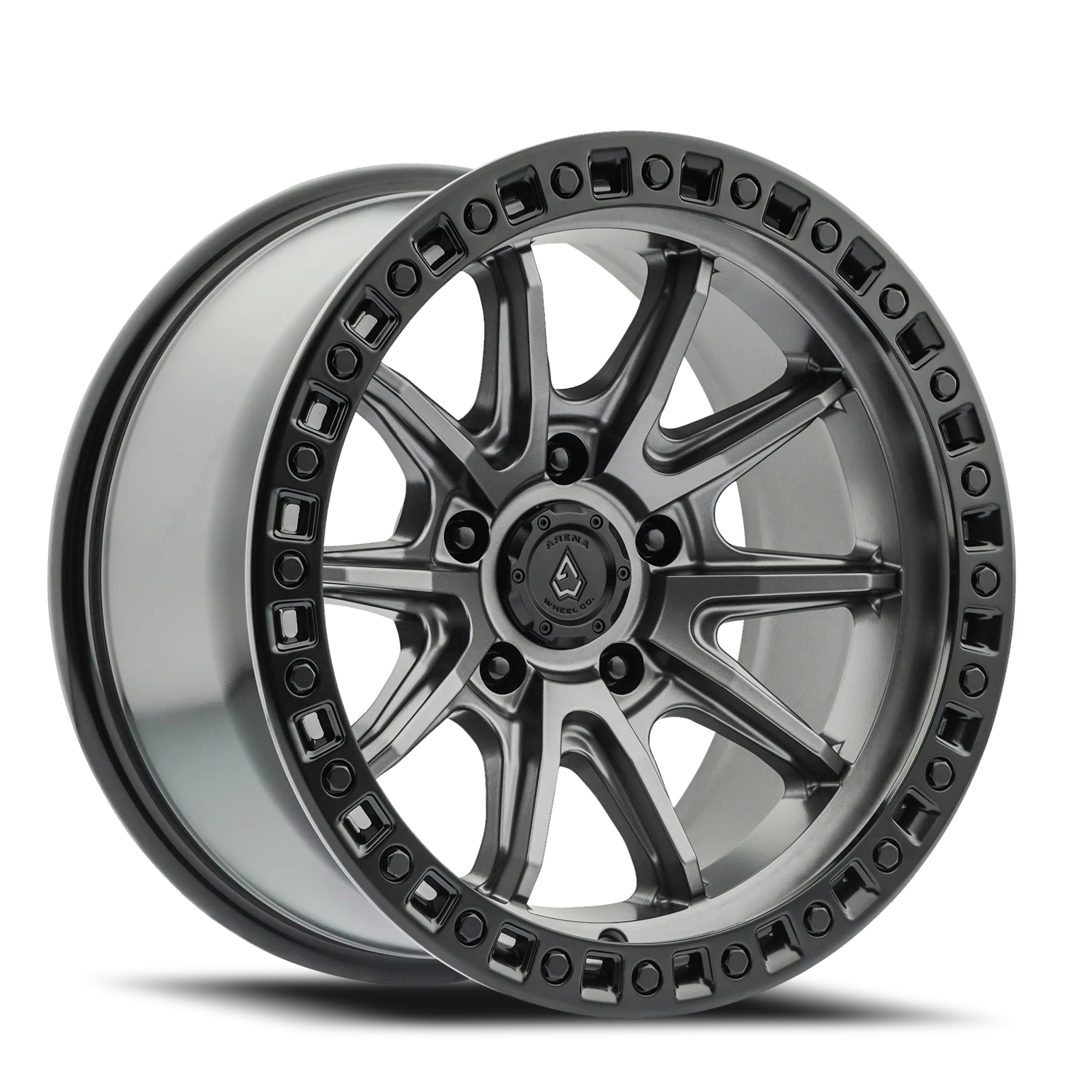 Arena Mission 20x9" 5x127mm 71.5mm CB 0mm Satin Gunmetal Satin Black Lip