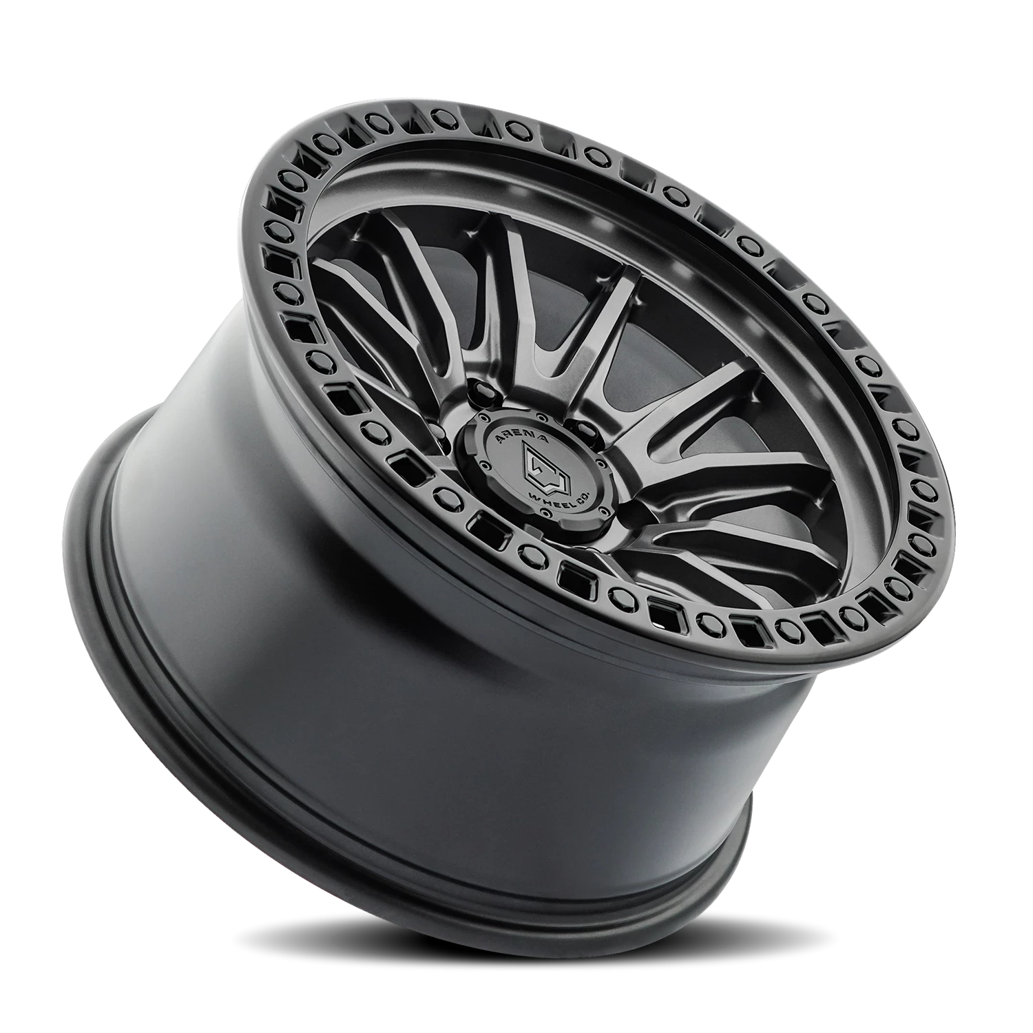 Arena Mission 17x9" 5x127mm 71.5mm CB 0mm Satin Gunmetal Satin Black Lip