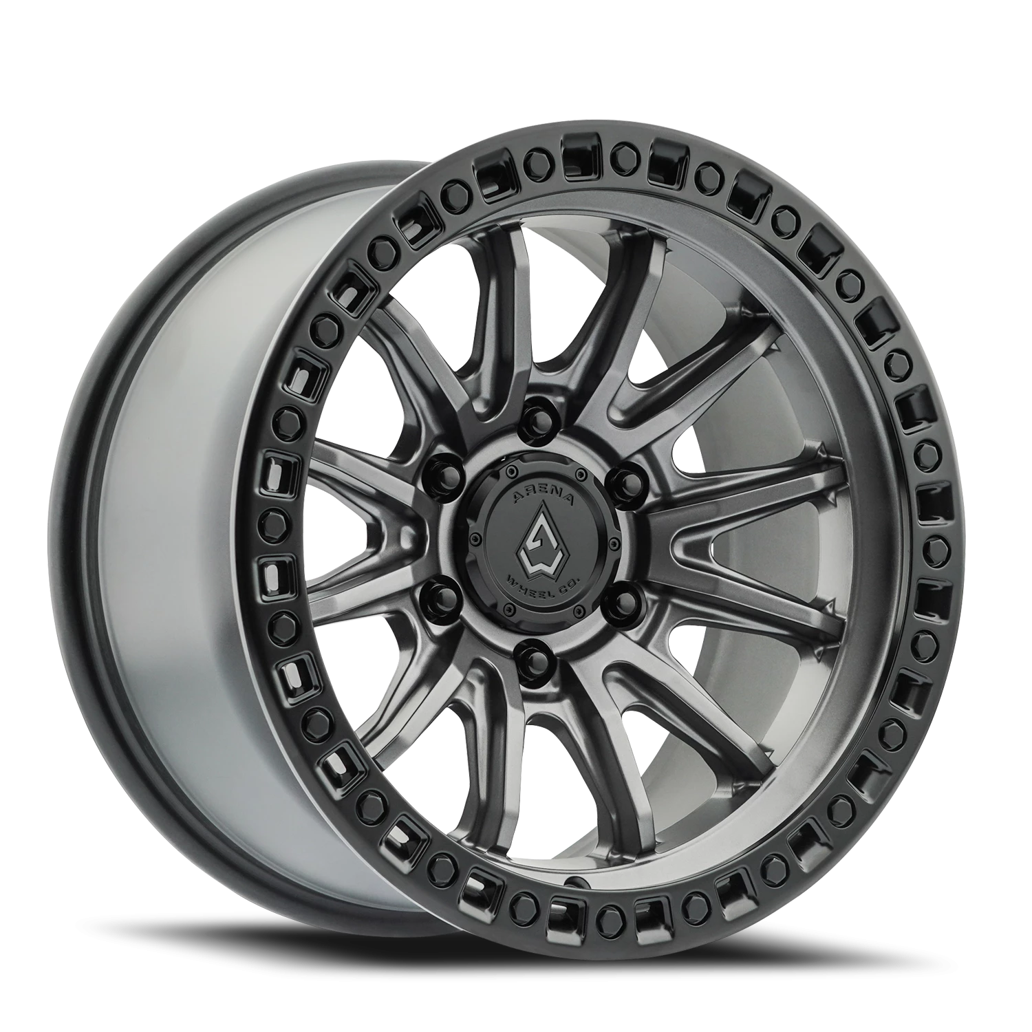 Arena Mission 17x9" 6x135mm 87.12mm CB -12mm Gloss Silver Machined