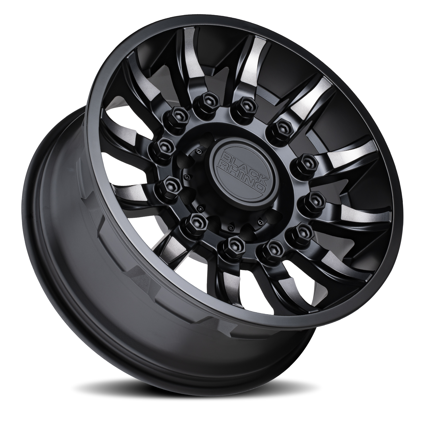 Black Rhino Mission 20x9" 8x170mm 125.1mm CB -18mm Matte Black Machined Tinted Spokes