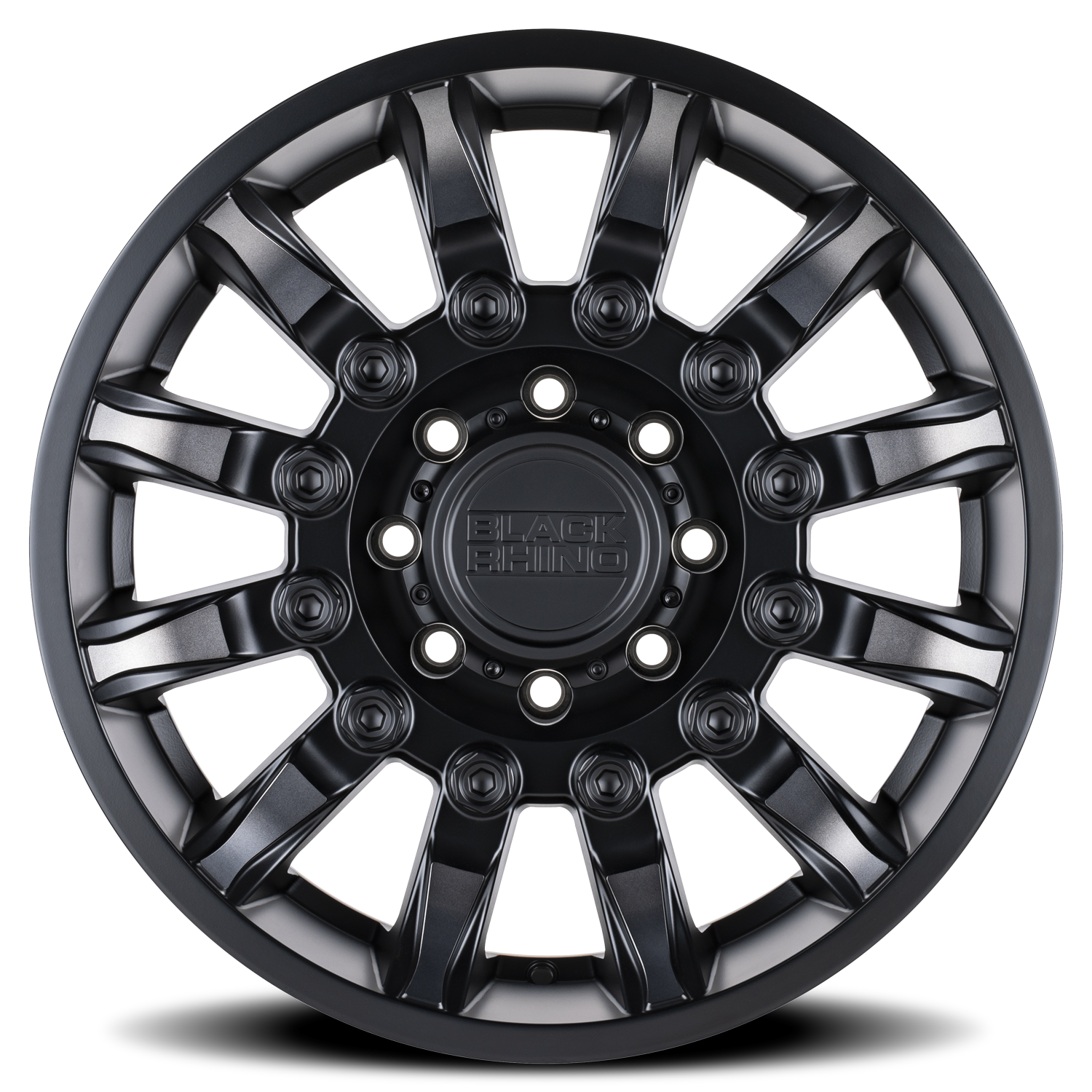 Black Rhino Mission 20x11.5" 8x170mm 125.1mm CB -44mm Matte Black Machined Tinted Spokes